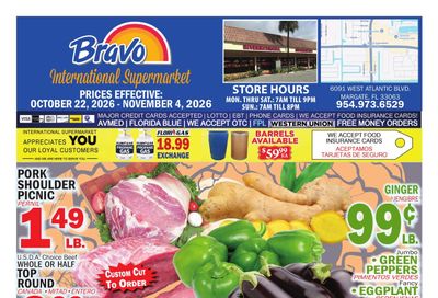 Bravo Supermarket (Coral Springs Area, FL) Bravo Florida Weekly Weekly Ad October 22 - 28, 2026