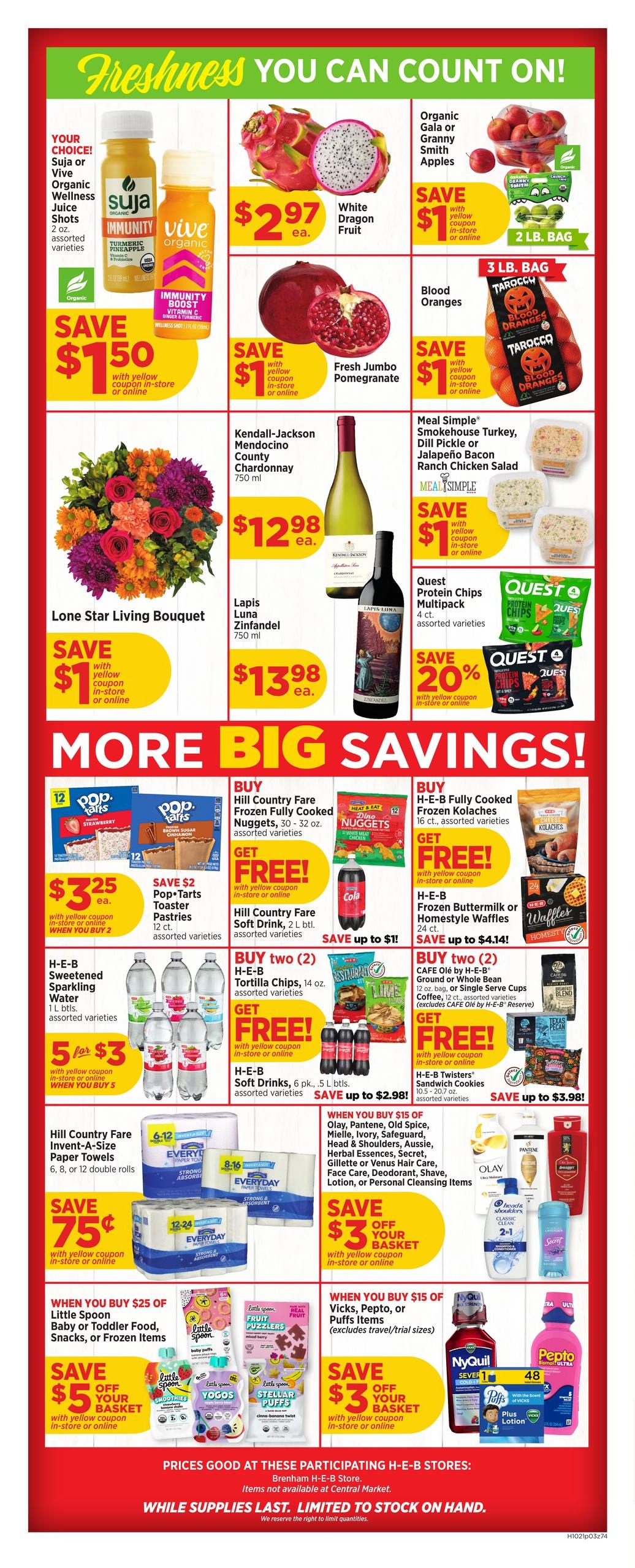 H-E-B (Washington Area, TX) Weekly Ad October 21 - 27, 2026