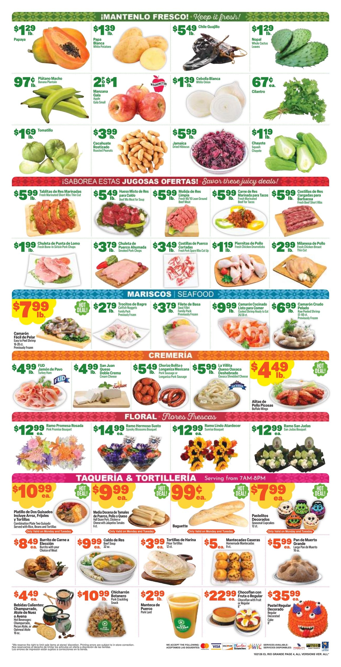 El Rio Grande (Dallas Area, TX) Weekly Ad October 21 - 27, 2026