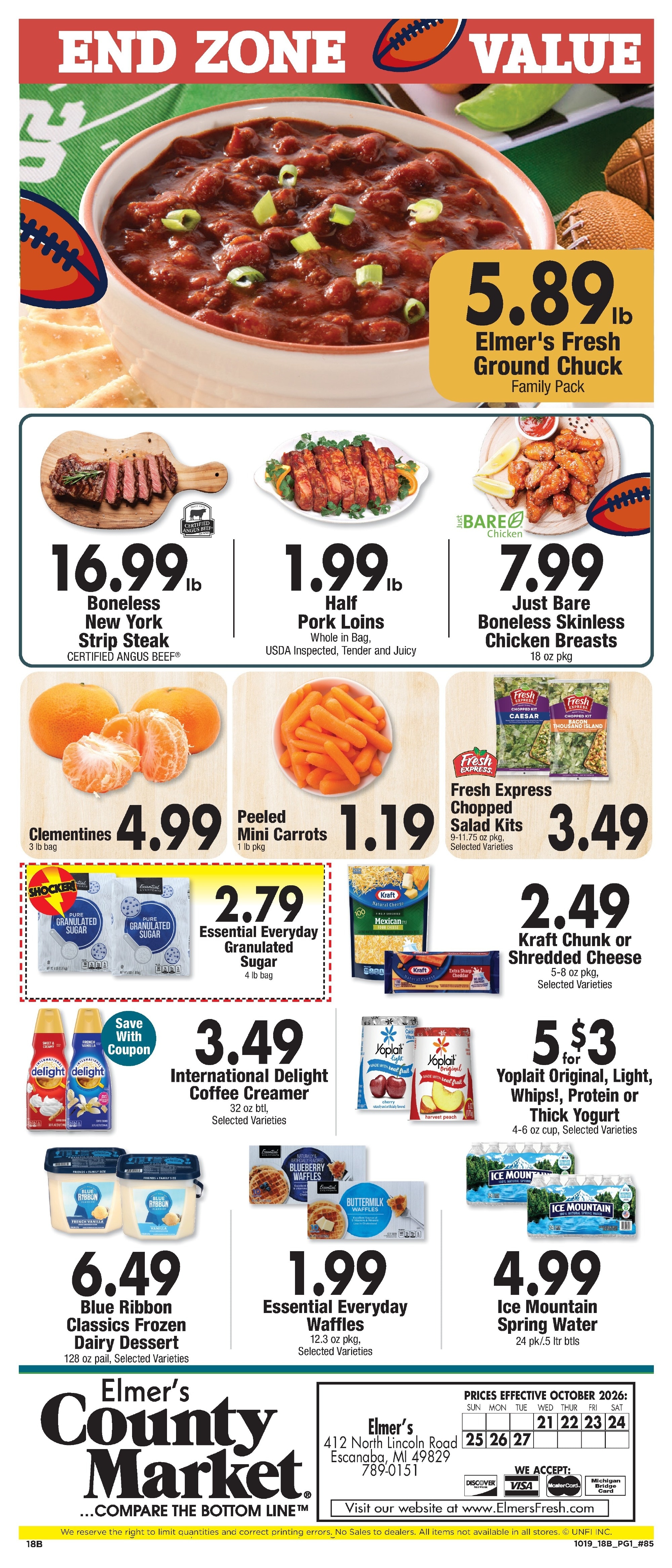 Elmer's County Market Weekly Ad October 21 - 27, 2026