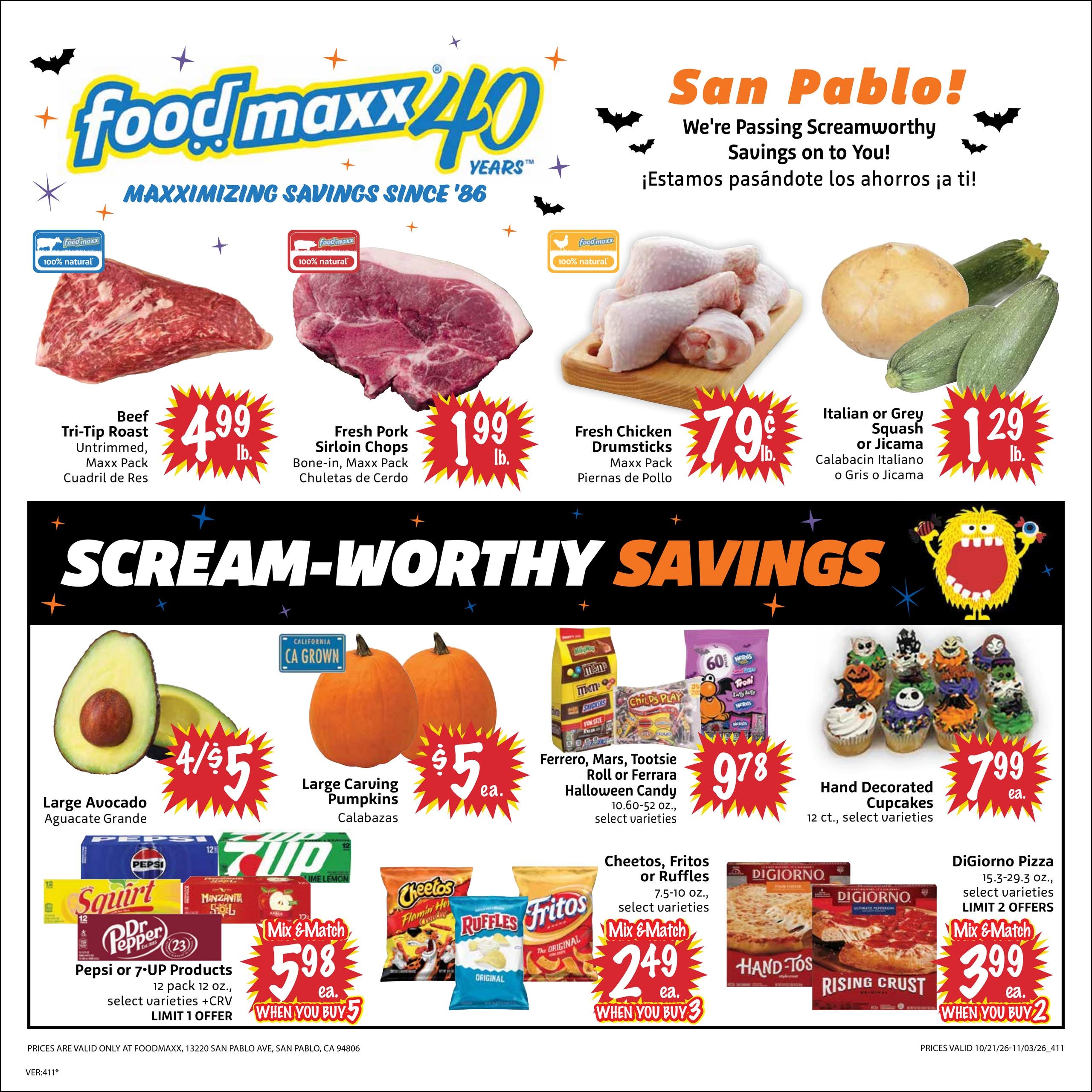 FoodMaxx (Berkeley-Richmond Area, CA) Weekly Ad October 21 - November 3, 2026