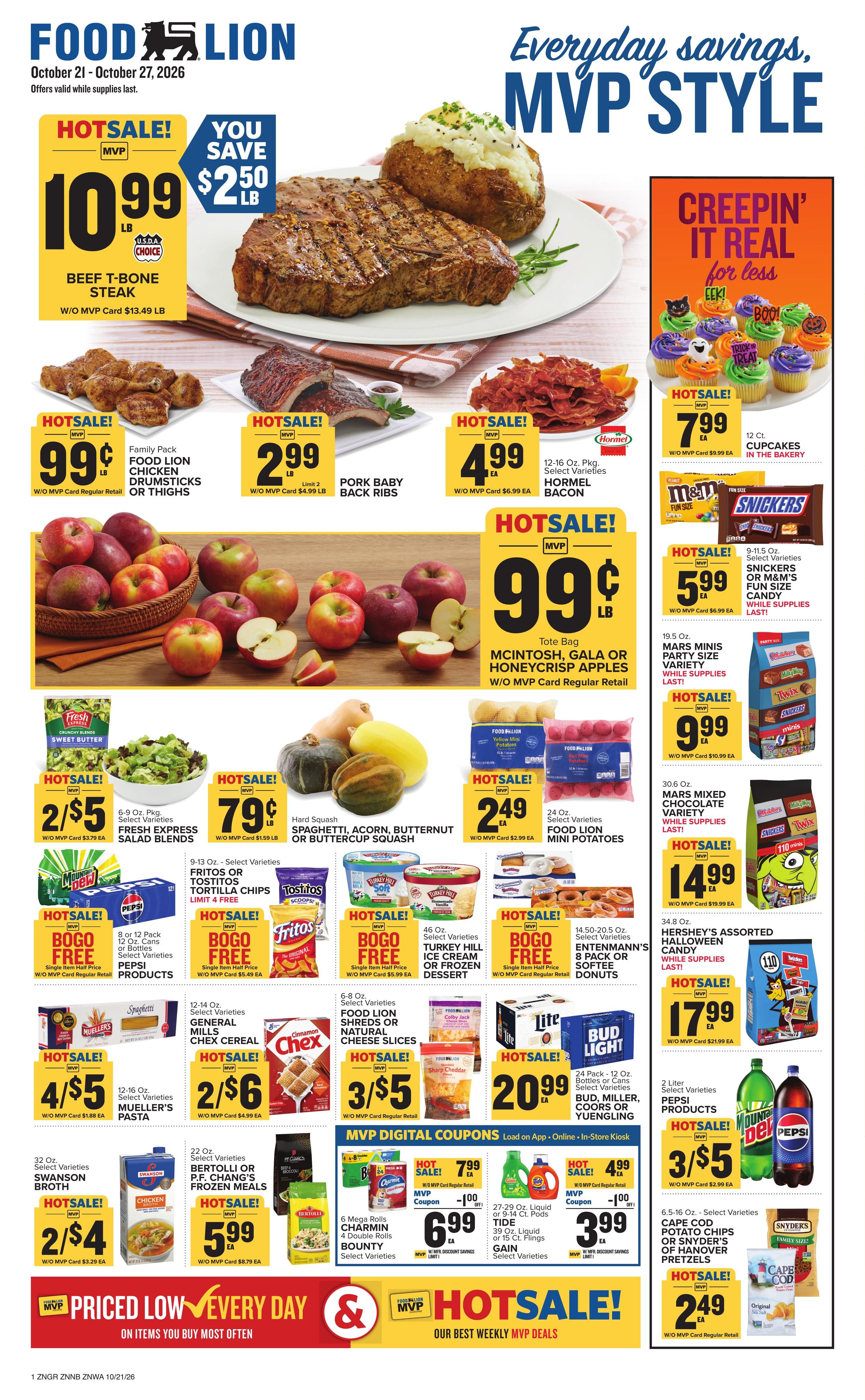 Food Lion (Newport Area, NC) Weekly Ad October 21 - 27, 2026