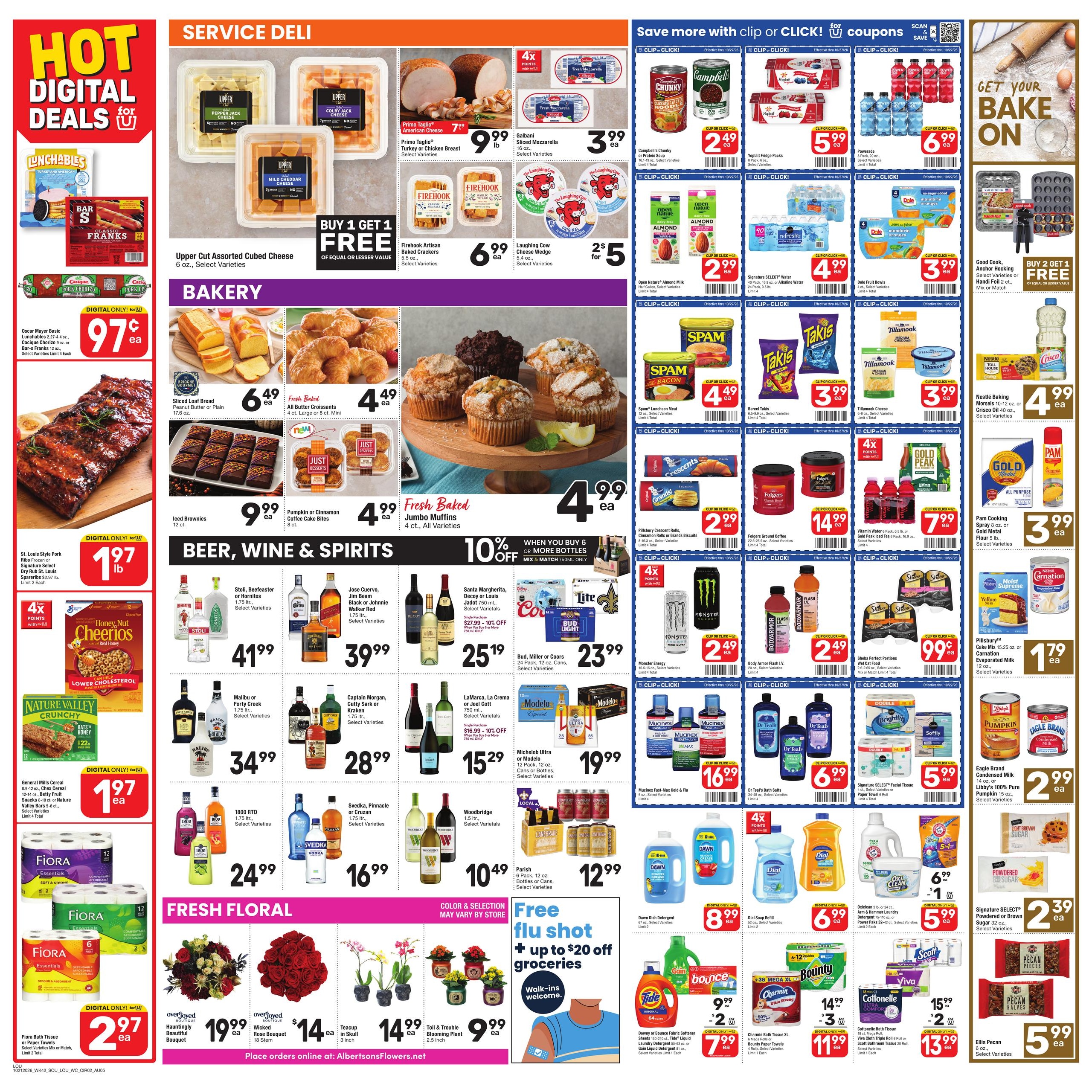 Albertsons (Gloster Area, LA) Weekly Ad October 21 - 27, 2026
