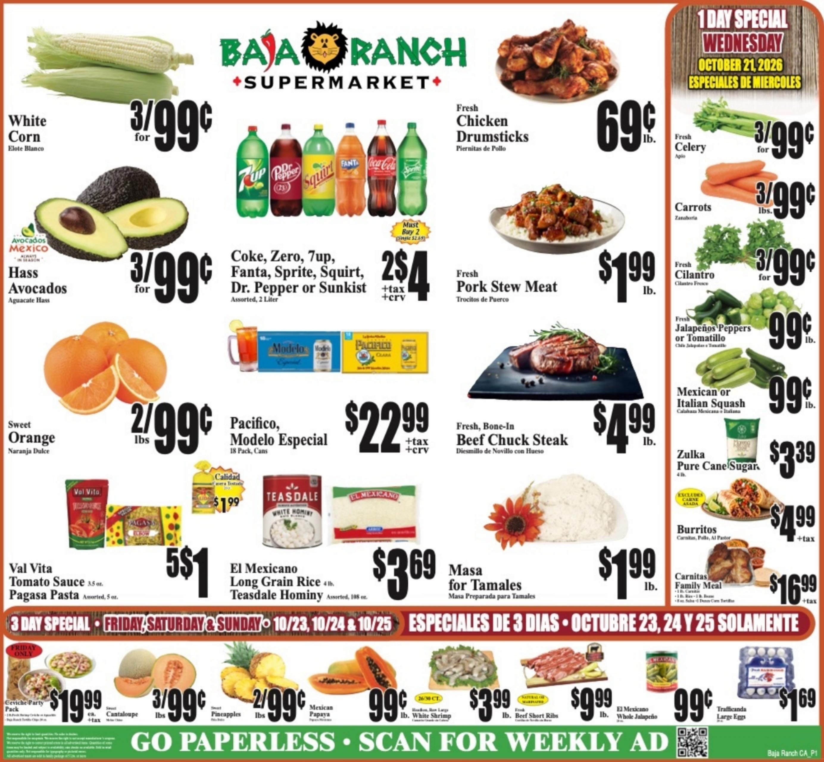Baja Ranch Supermarket Weekly Ad October 21 - 27, 2026