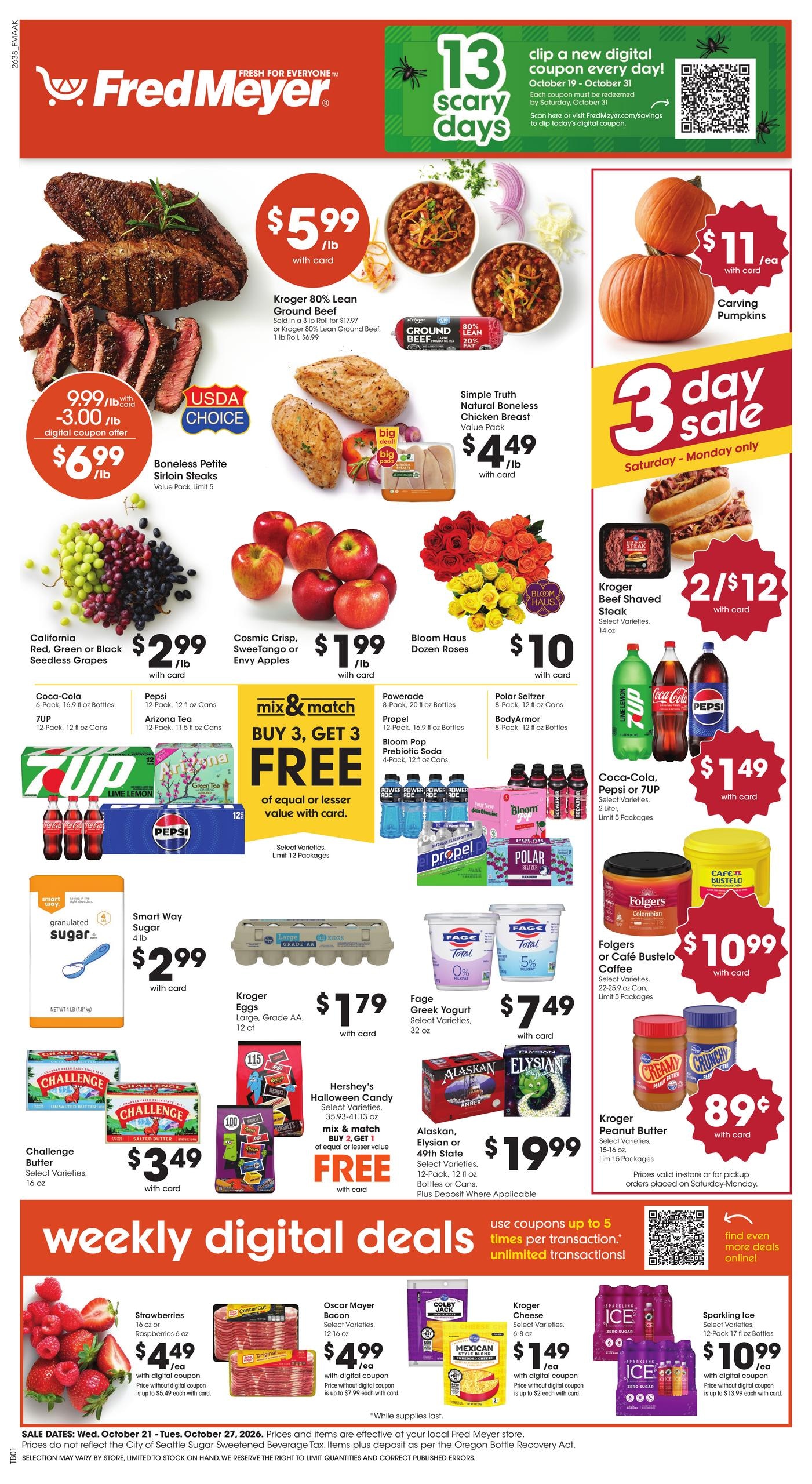 Fred Meyer (Anchorage Area, AK) Weekly Ad October 21 - 27, 2026