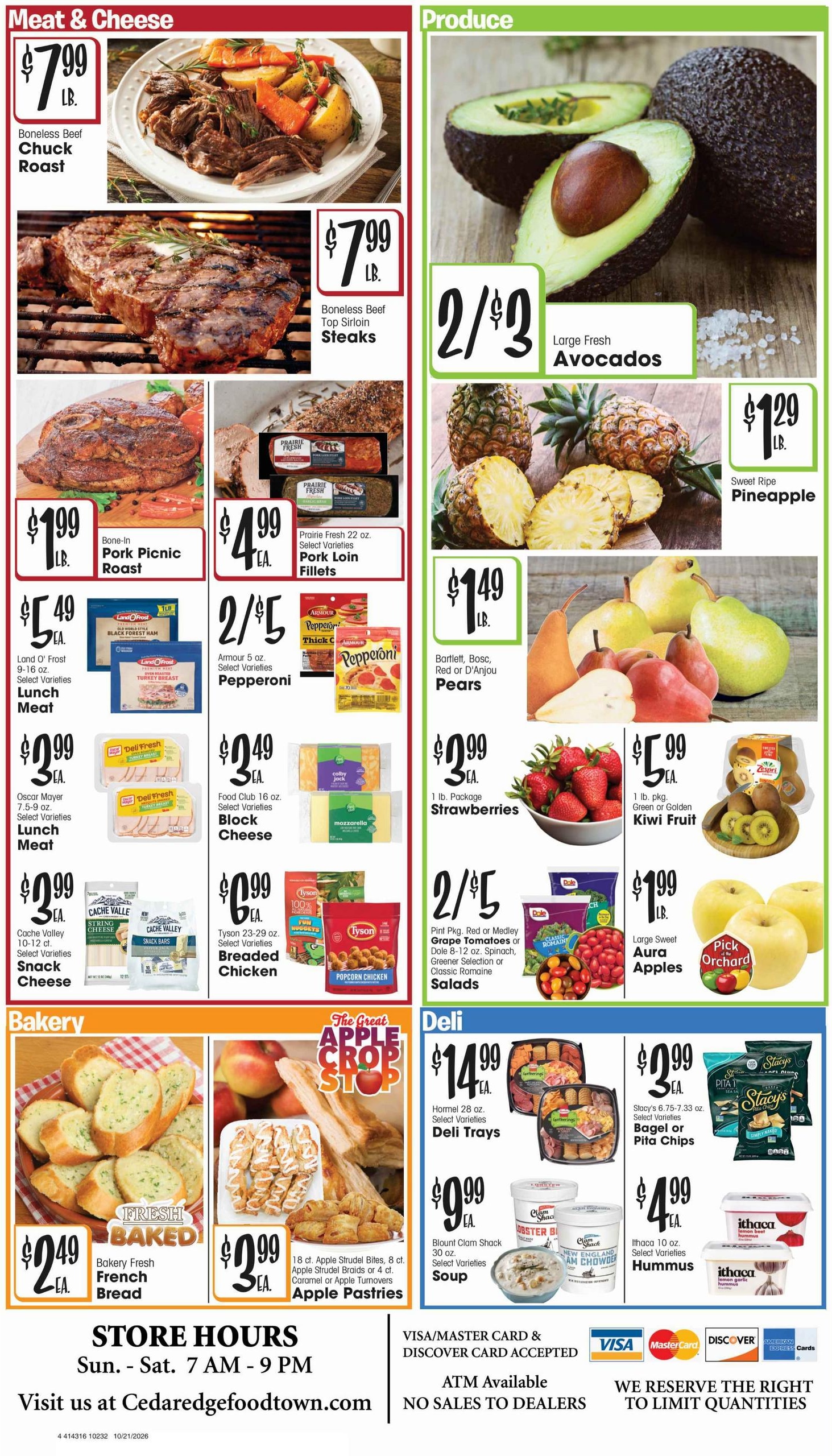 Cedaredge Foodtown (Delta-Hotchkiss Area, CO) Weekly Ad October 21 - 27, 2026