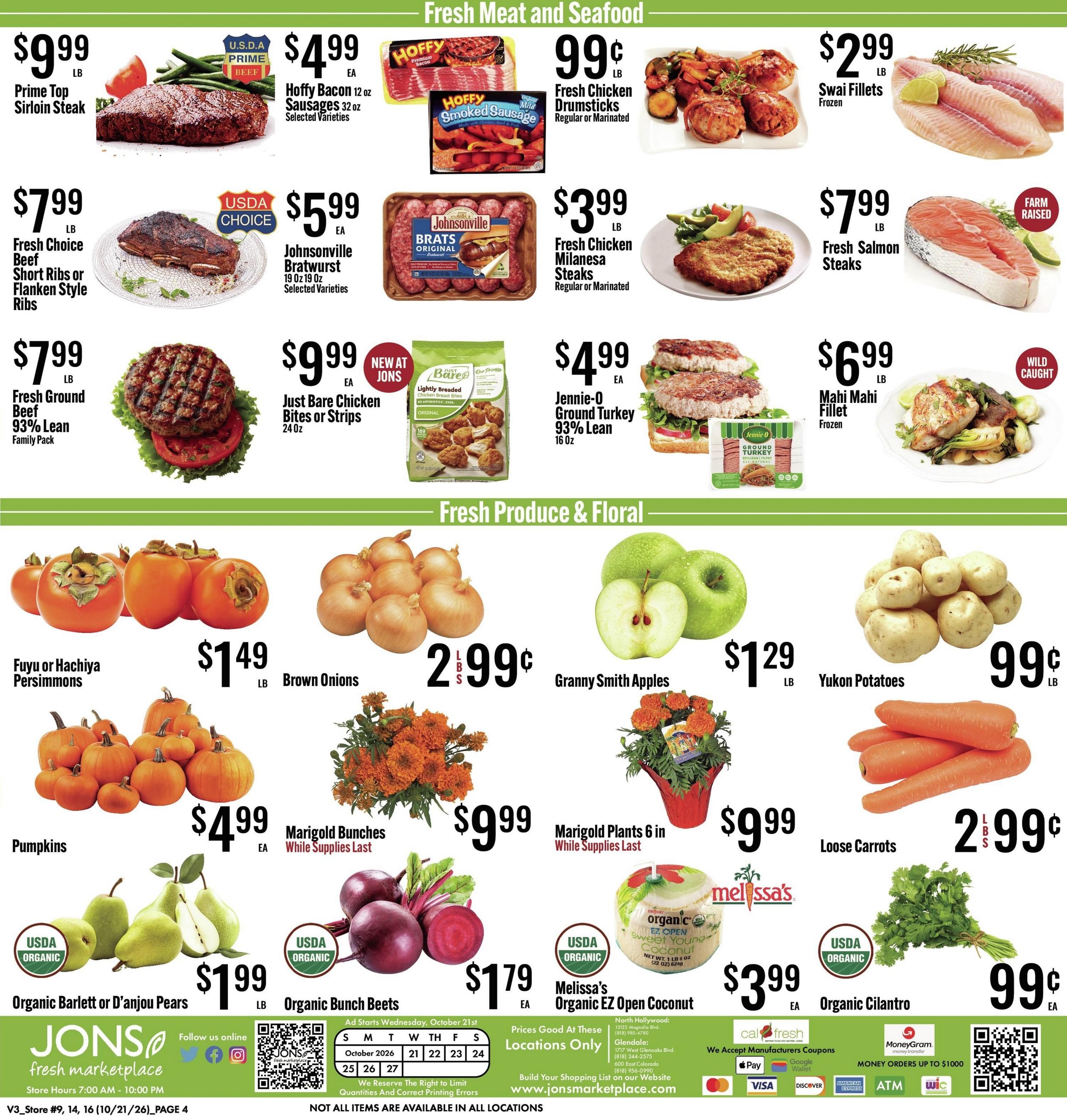 Jons International Marketplace (Alhambra Area, CA) Weekly Ad October 21 - 27, 2026