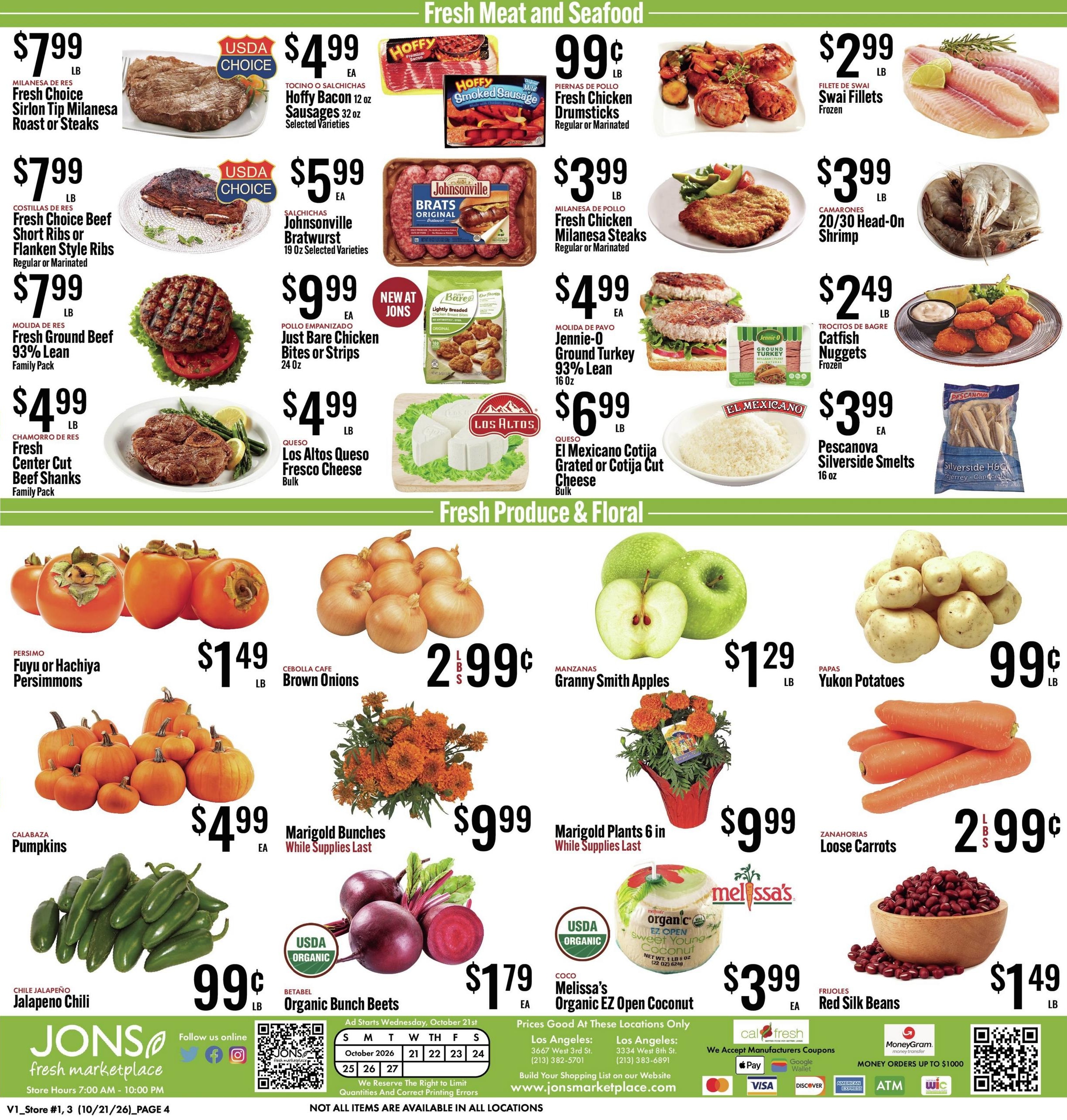 Jons International Marketplace (Inglewood-Los Angeles Area, CA) Weekly Ad October 21 - 27, 2026