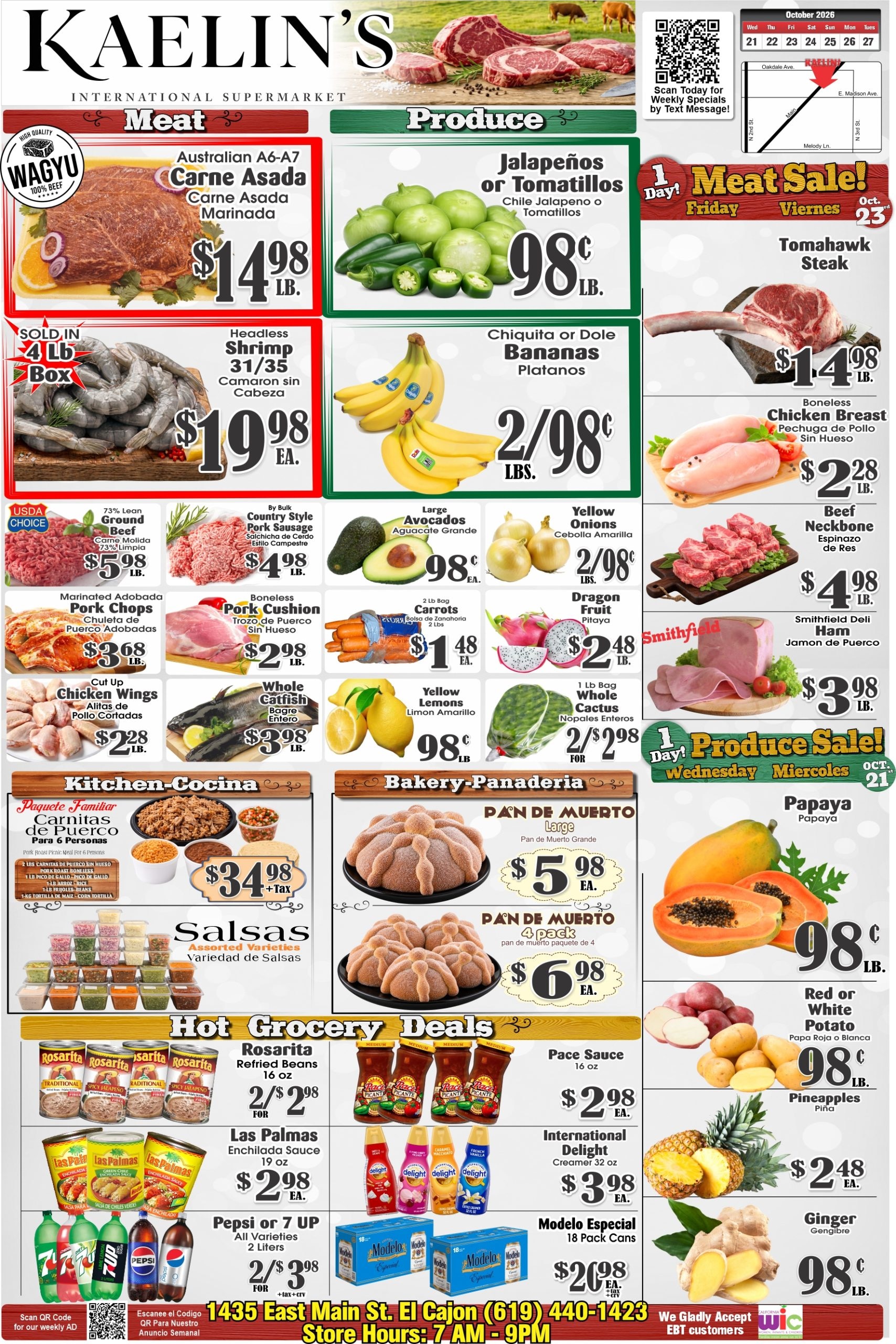 Kaelin's Market Weekly Ad October 21 - 27, 2026