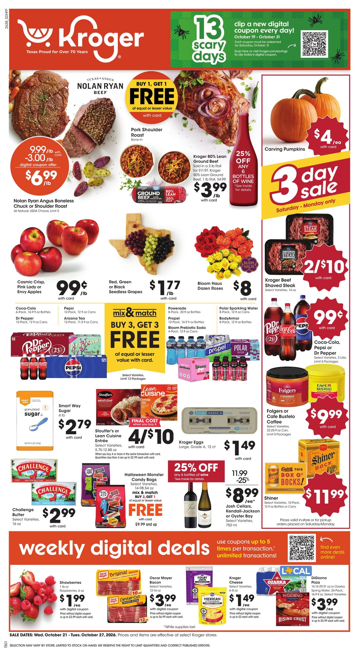 Kroger (Allen Area, TX) Weekly Ad October 21 - 27, 2026