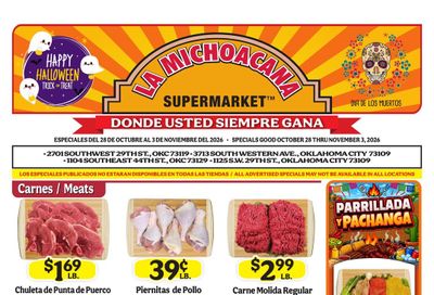 La Michoacana Supermarket Weekly Ad October 21 - 27, 2026