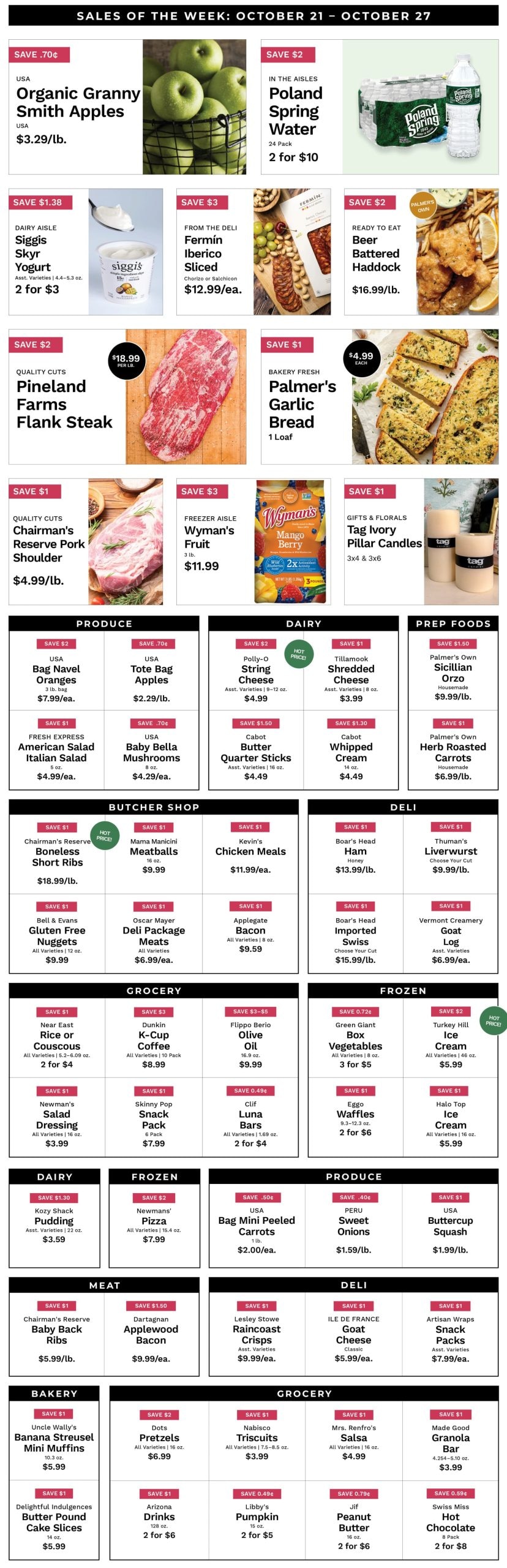 Palmer's Supermarket IGA Sales of the Week Weekly Ad October 22 - 28, 2026