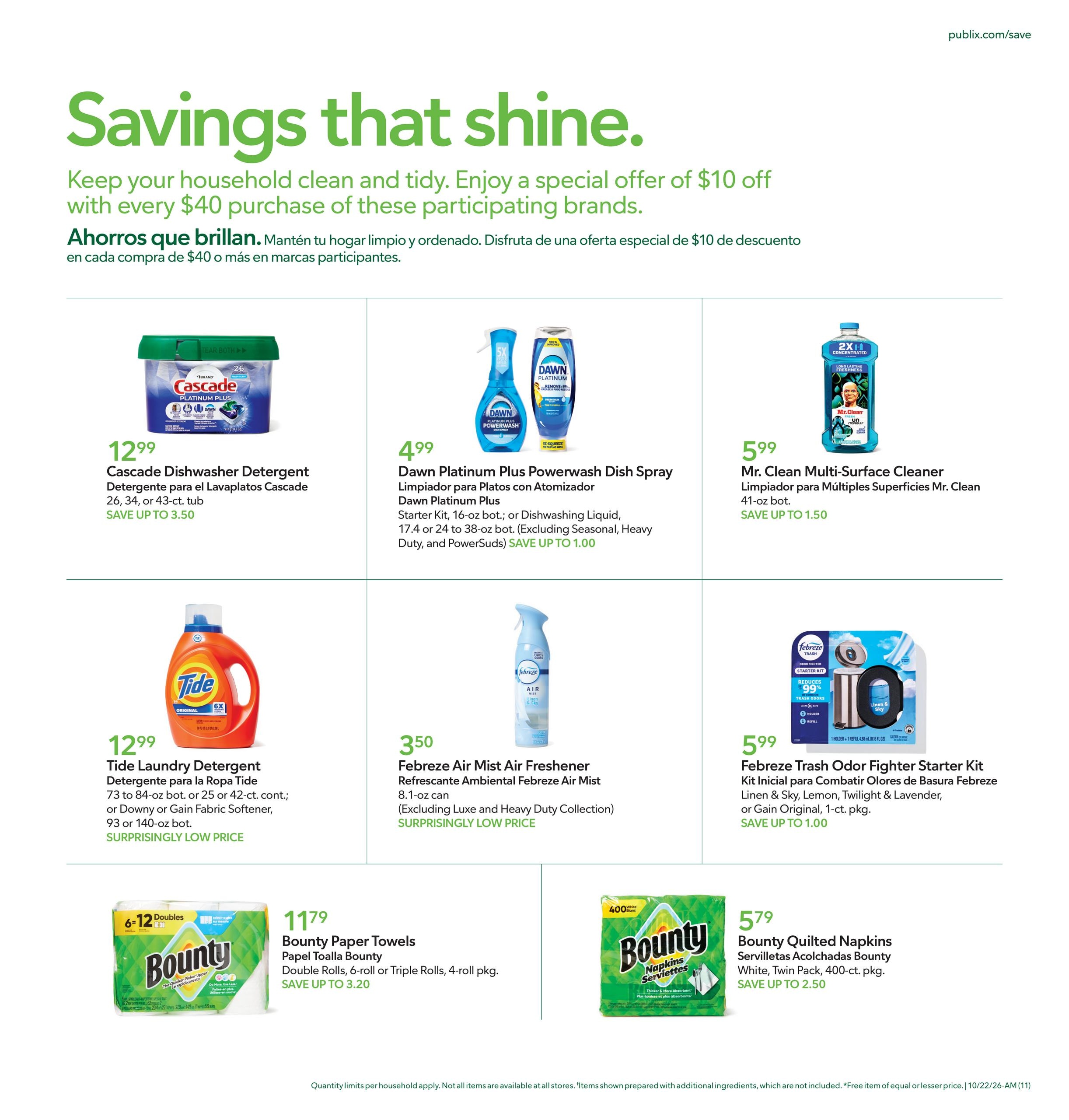 Publix (Atlanta Area, GA) Anuncio Semanal Español Weekly Ad October 21 - 27, 2026