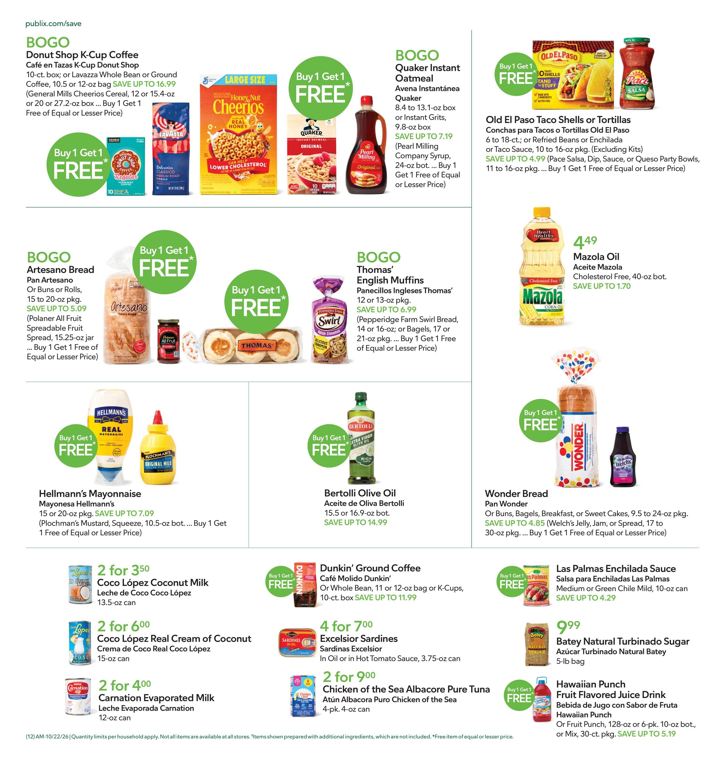 Publix (Atlanta Area, GA) Anuncio Semanal Español Weekly Ad October 21 - 27, 2026