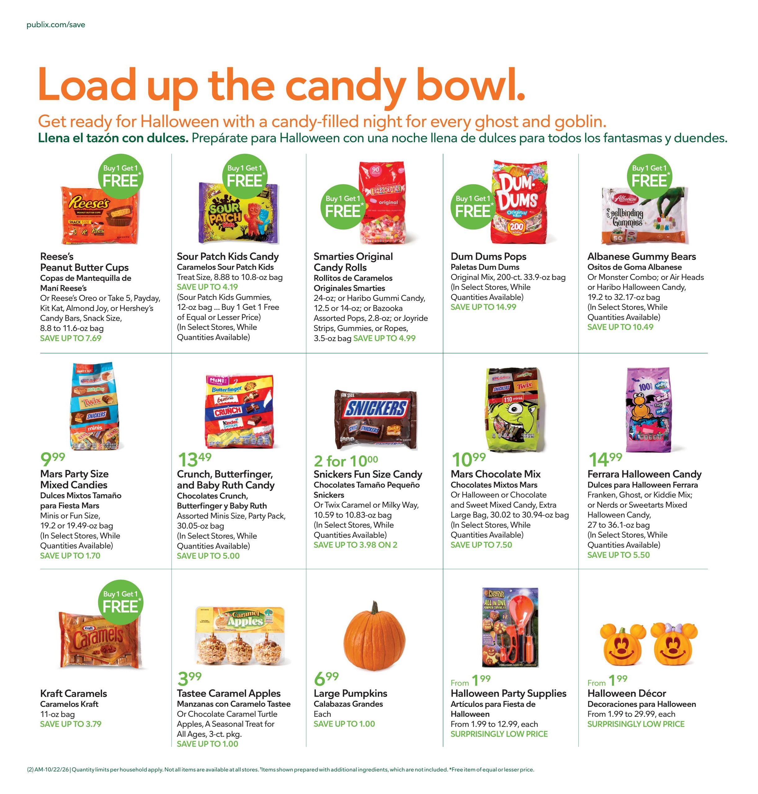 Publix (Atlanta Area, GA) Anuncio Semanal Español Weekly Ad October 21 - 27, 2026