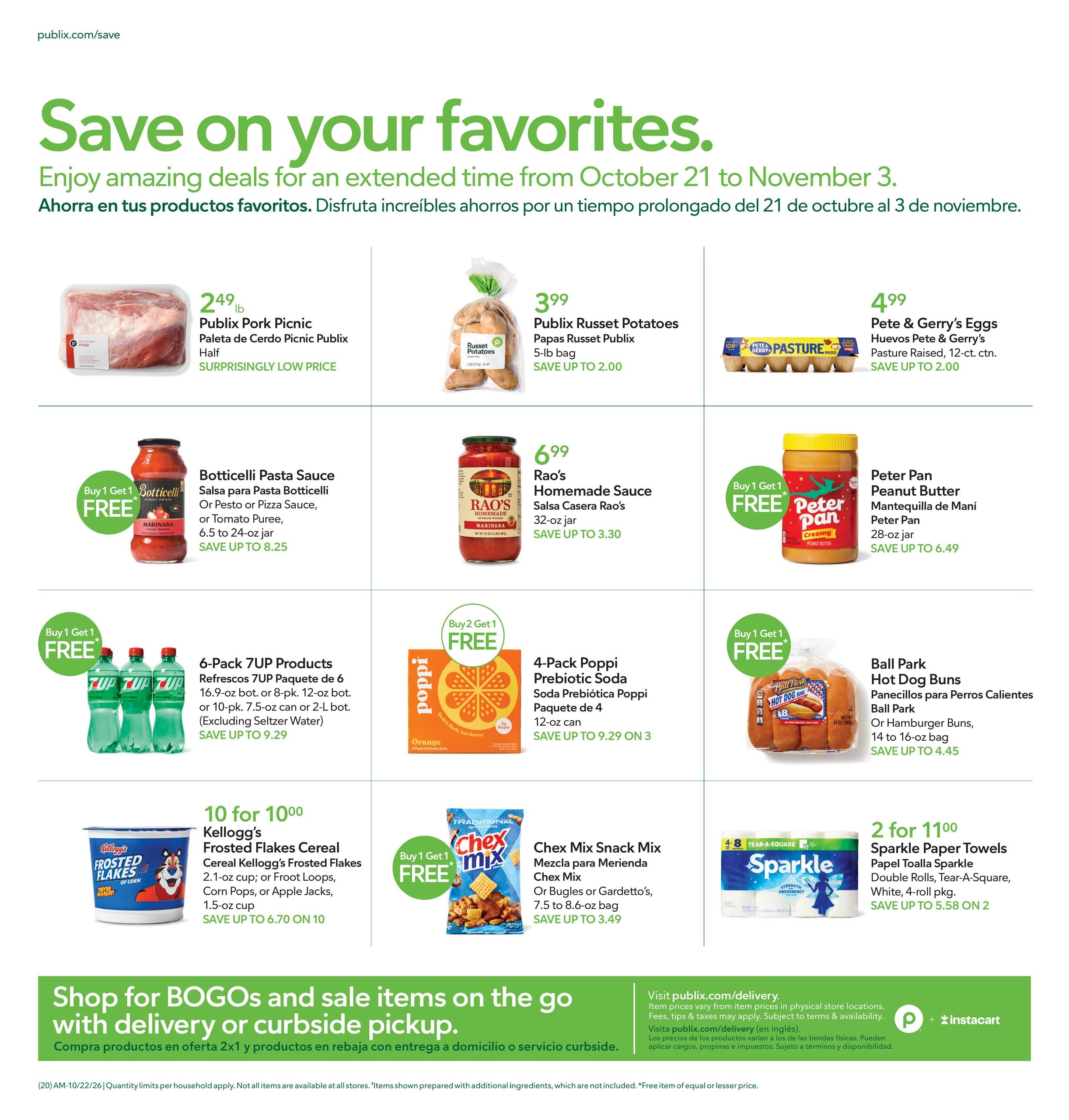 Publix (Atlanta Area, GA) Anuncio Semanal Español Weekly Ad October 21 - 27, 2026