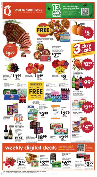 QFC (Deer Island Area, OR) Weekly Ad October 21 - 27, 2026