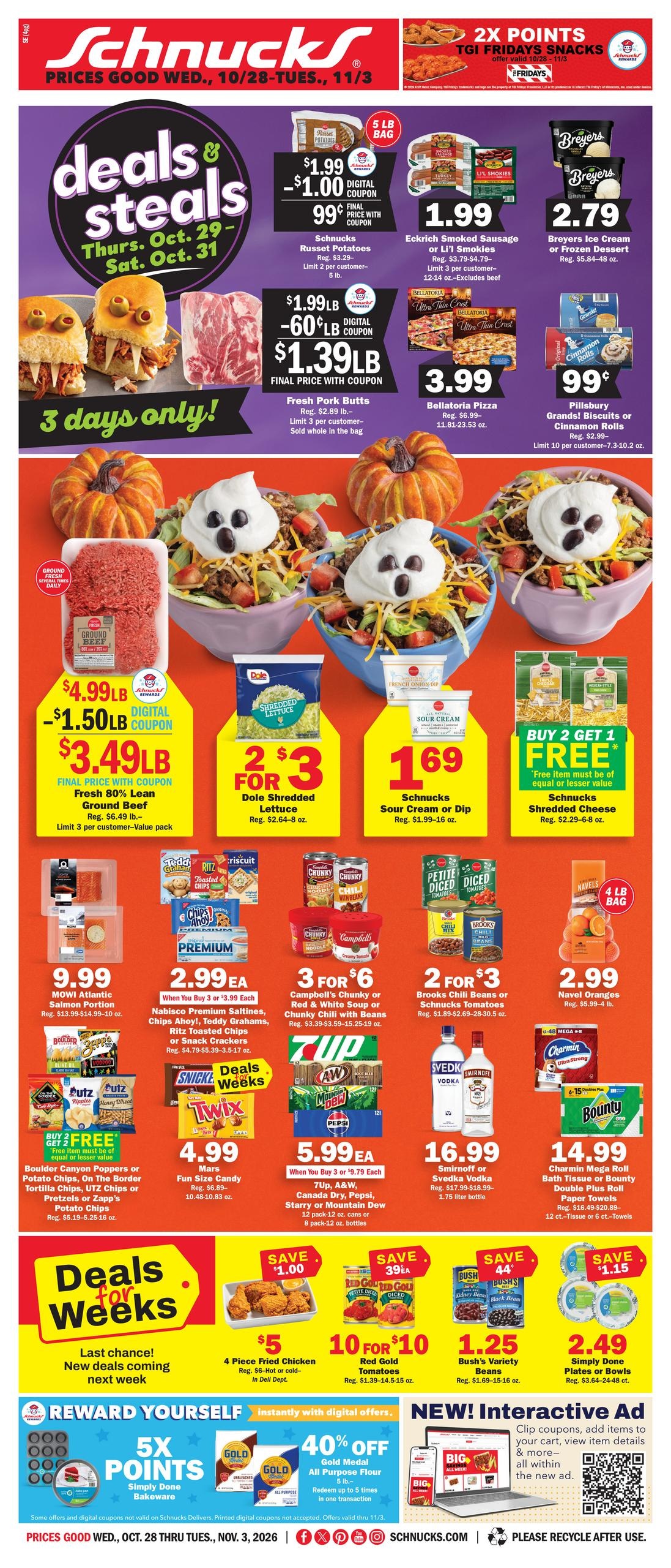 Schnucks (Evansville Area, IN) Weekly Print Weekly Ad October 28 - November 3, 2026
