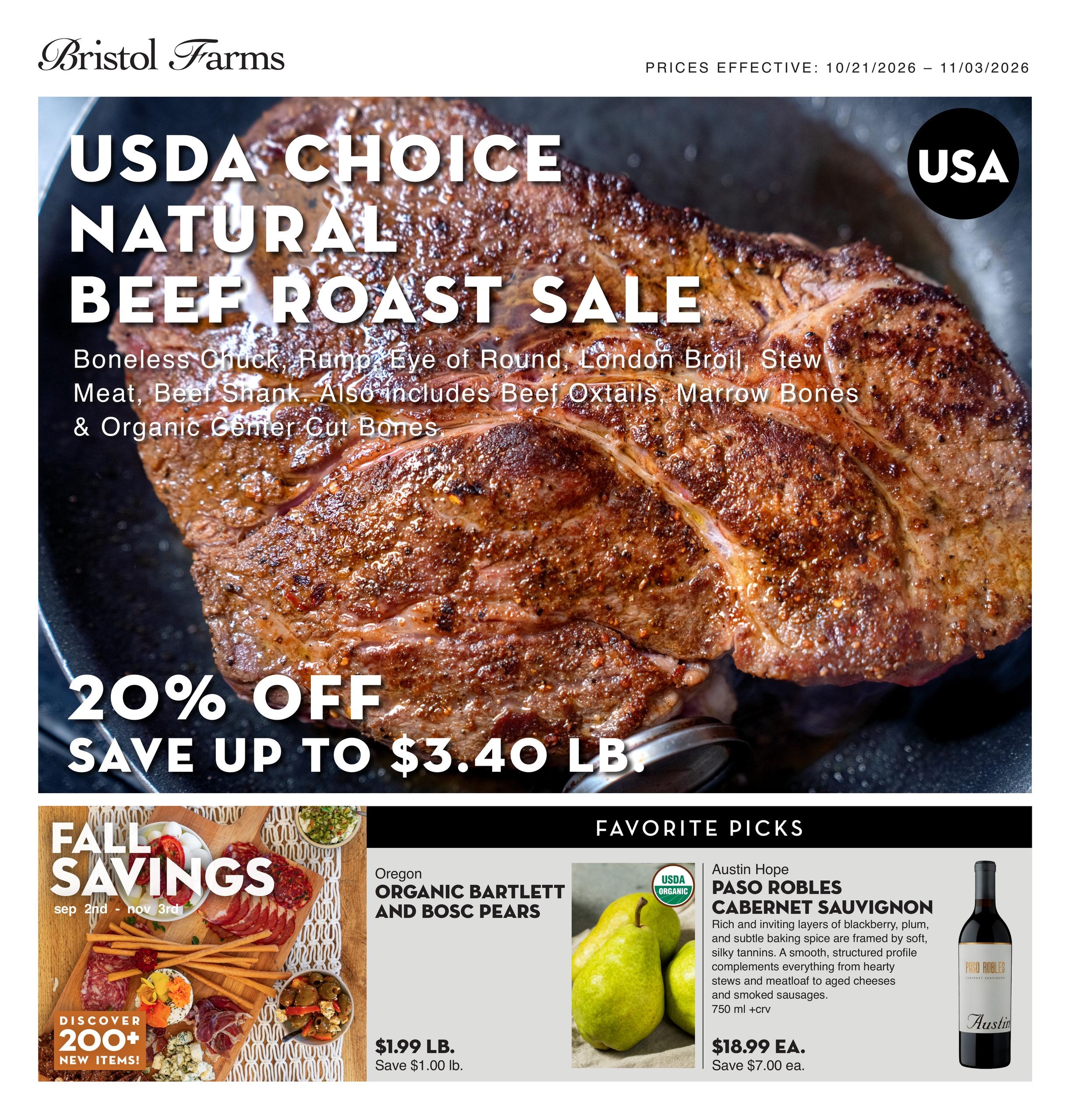 Bristol Farms Weekly Ad October 21 - November 3, 2026