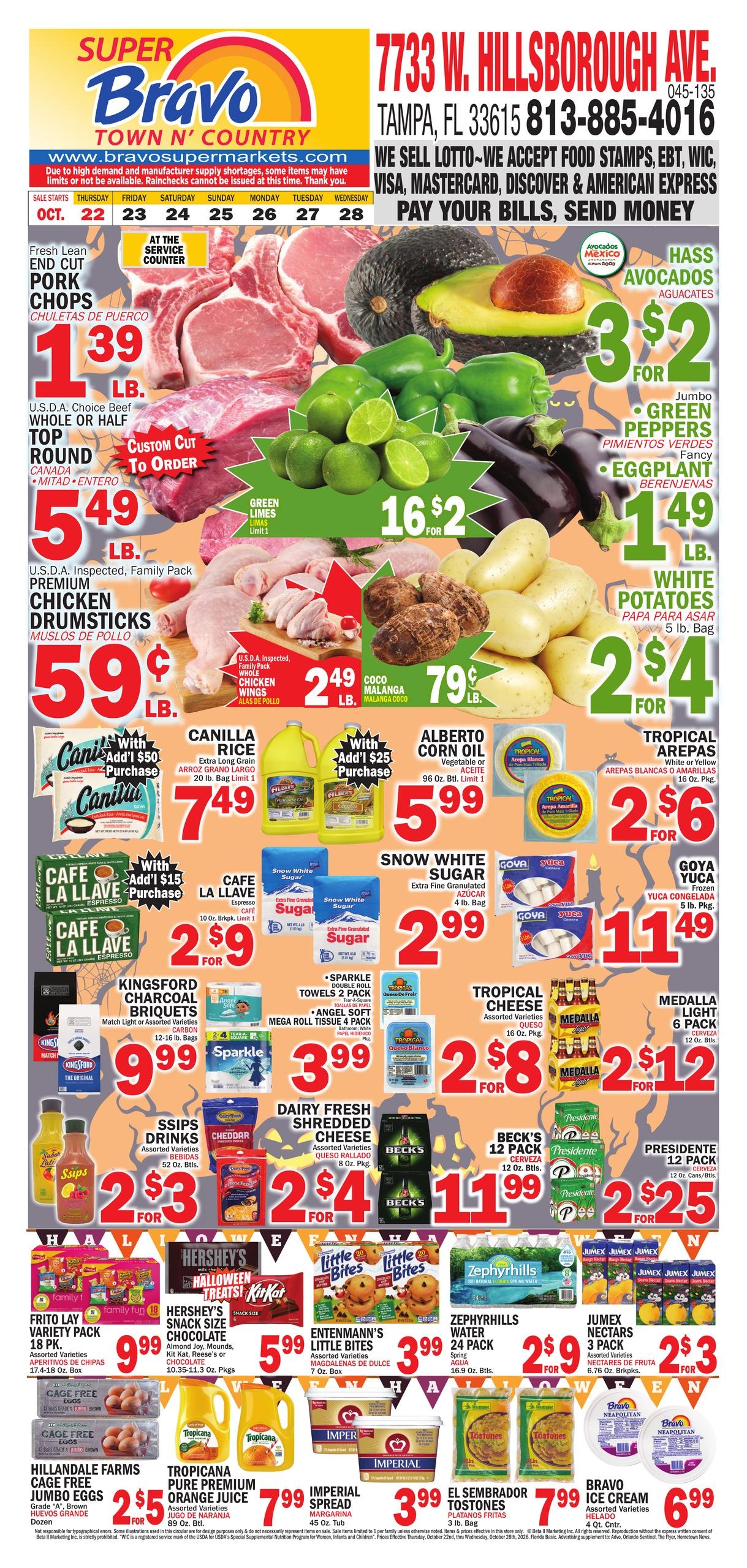 Bravo Supermarket (Clearwater Area, FL) Bravo Florida Weekly Weekly Ad October 22 - 28, 2026