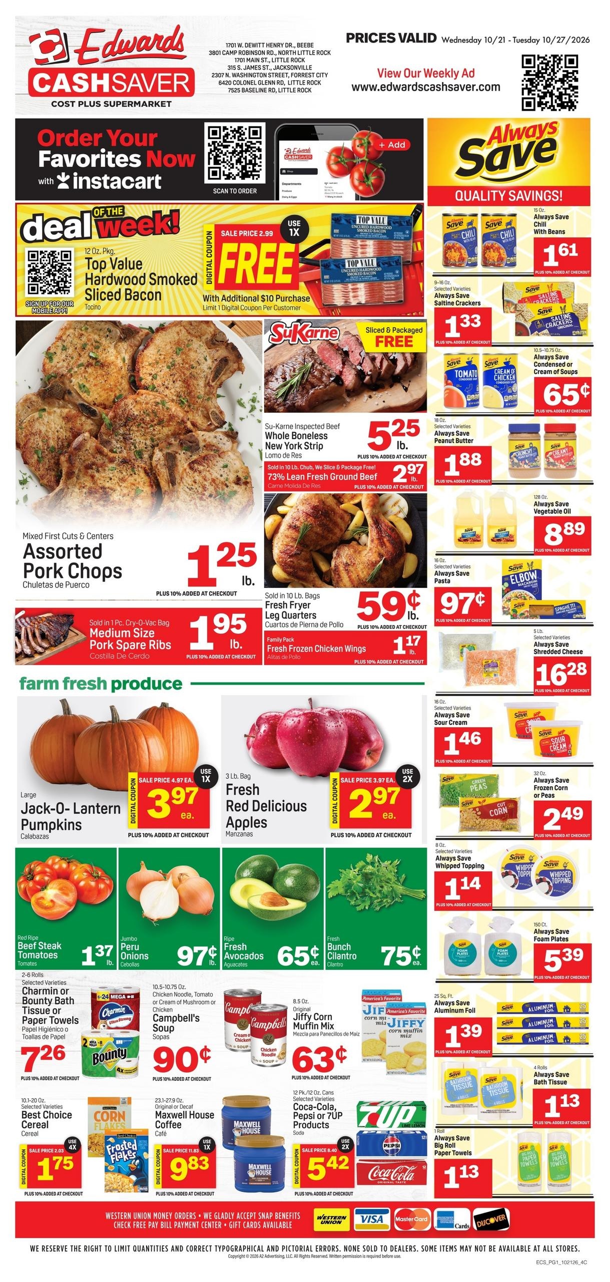 Edwards Cash Saver Weekly Ad October 21 - 27, 2026