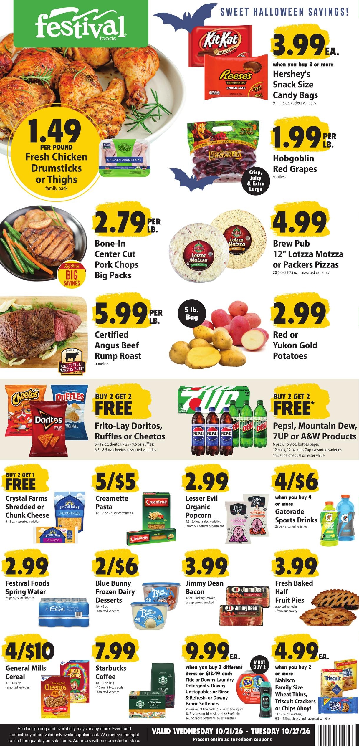 Festival Foods Weekly Ad (promoted) Weekly Ad October 21 - 27, 2026