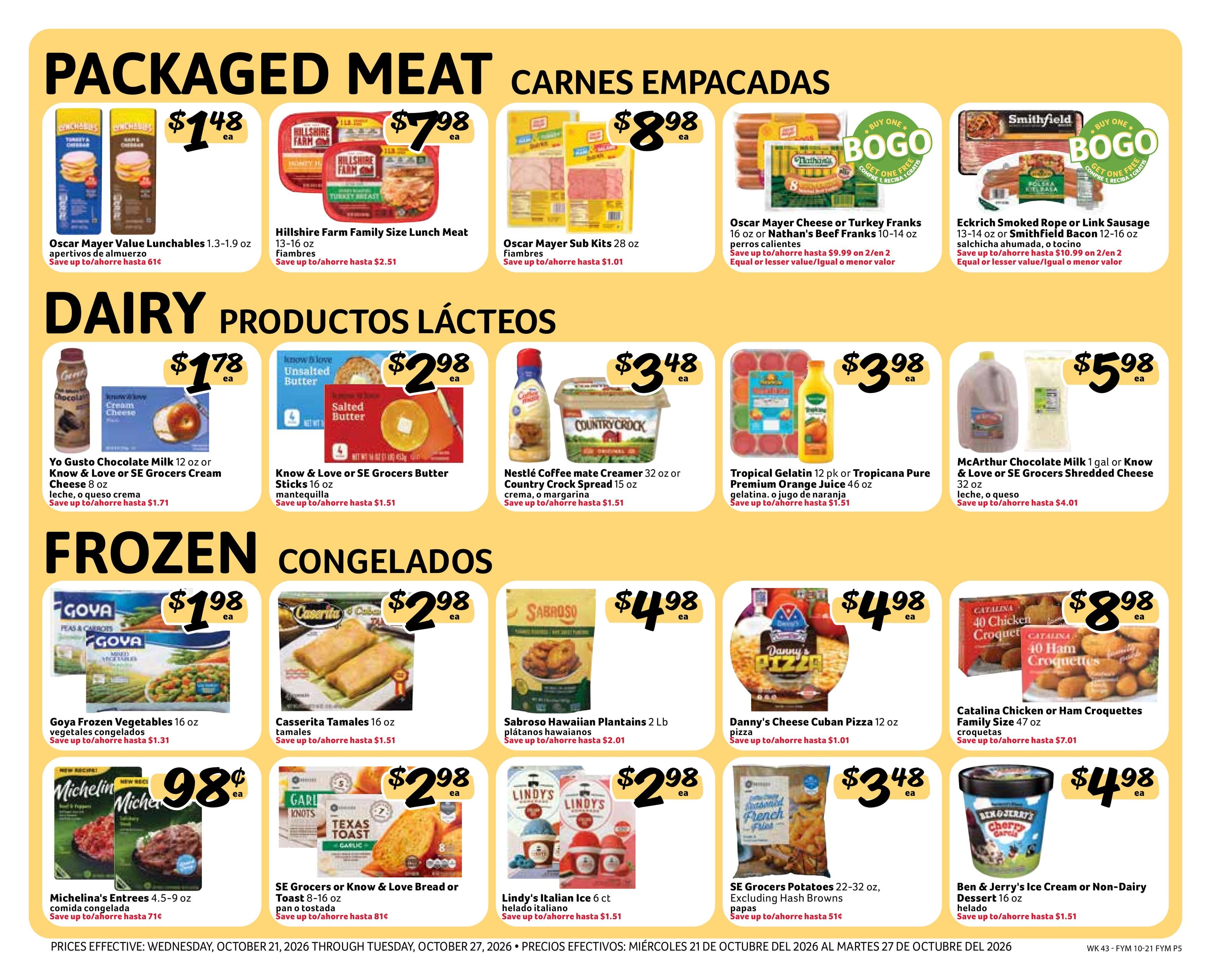 Fresco Y Mas (Tampa Area, FL) Weekly Ad October 21 - 27, 2026