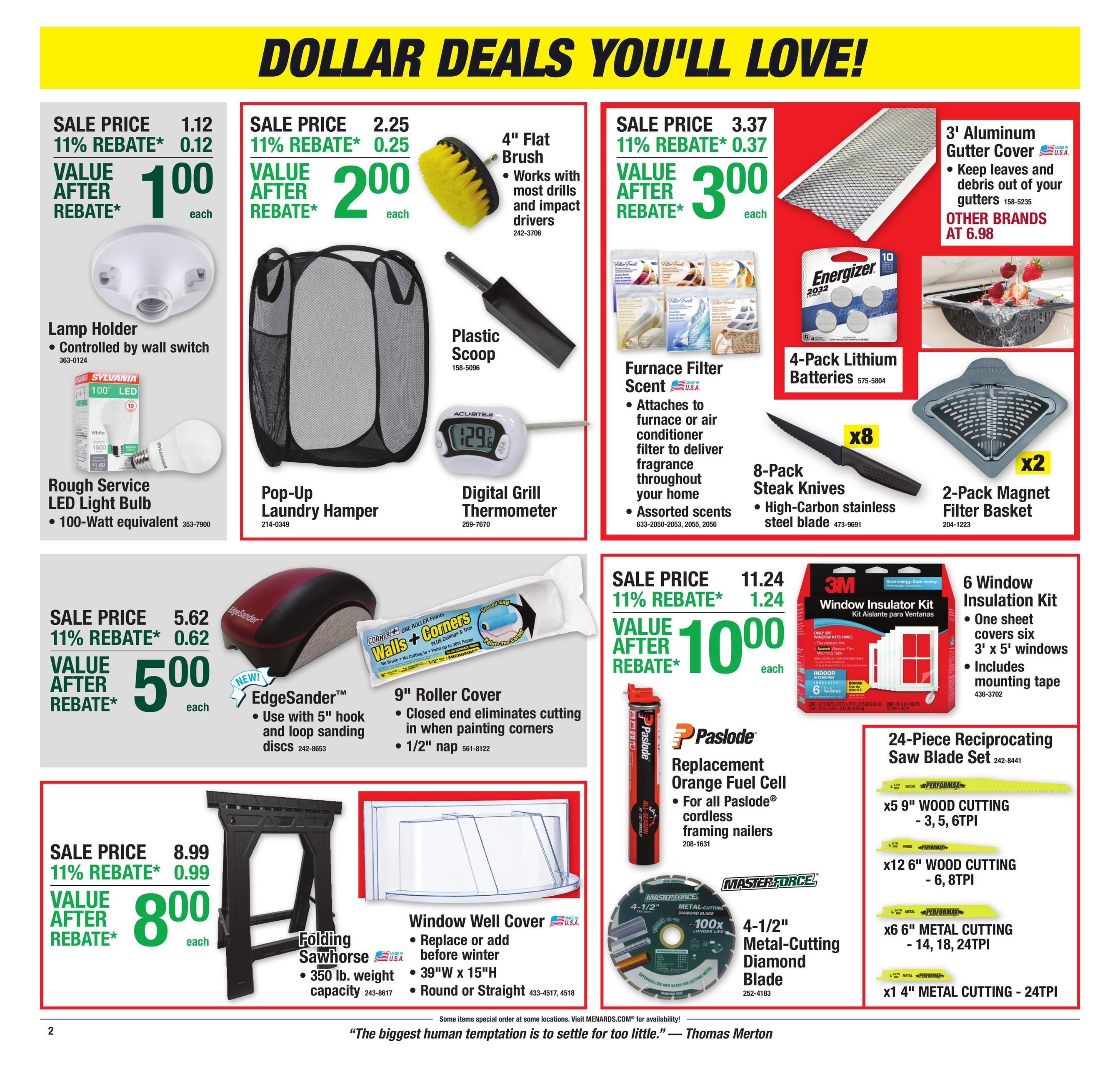 Menards (Aurora Area, IL) 11% Rebate Sale Weekly Ad October 21 - November 1, 2026