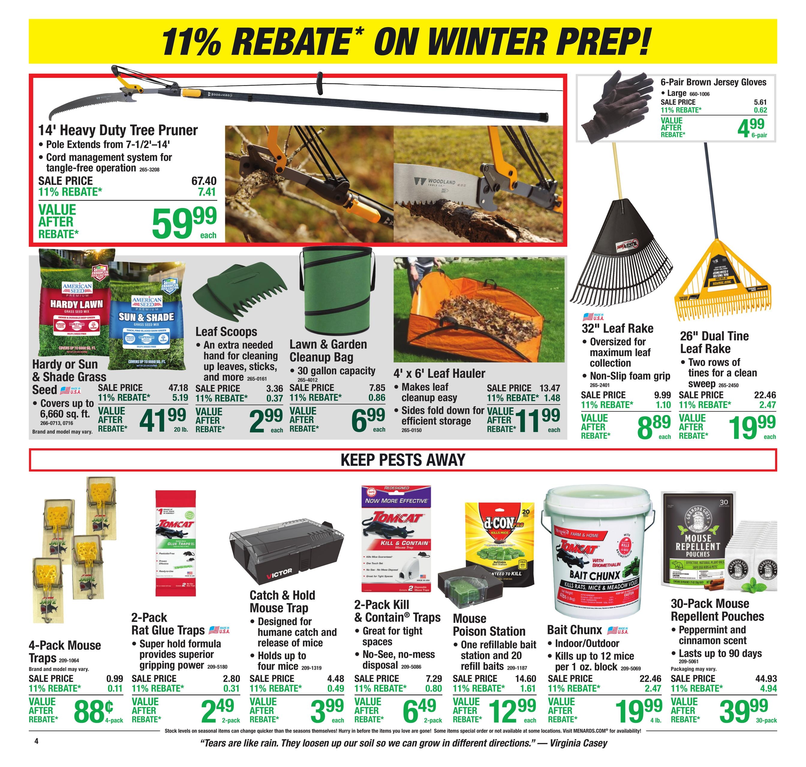 Menards (Aurora Area, IL) 11% Rebate Sale Weekly Ad October 21 - November 1, 2026