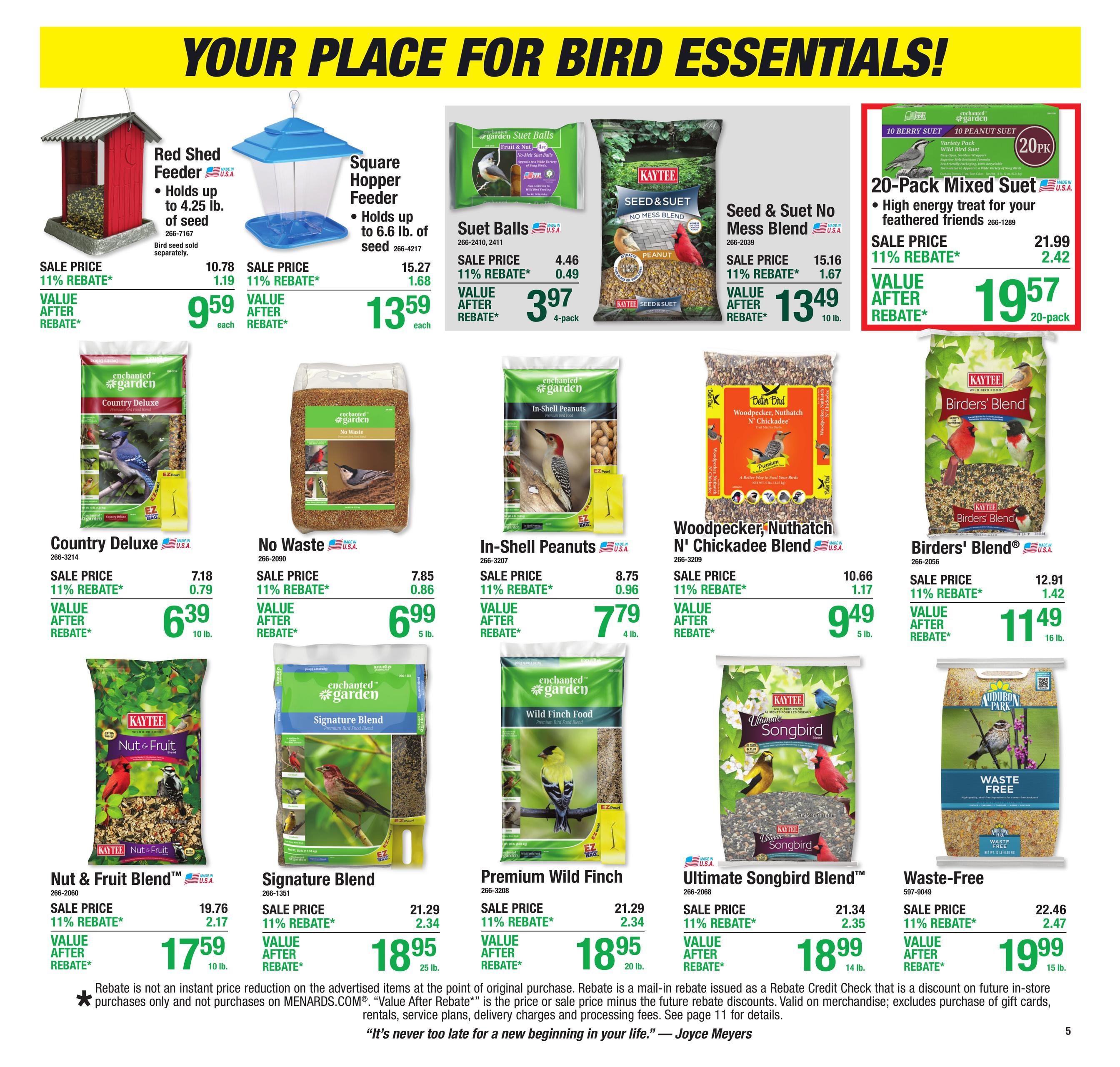 Menards (Aurora Area, IL) 11% Rebate Sale Weekly Ad October 21 - November 1, 2026
