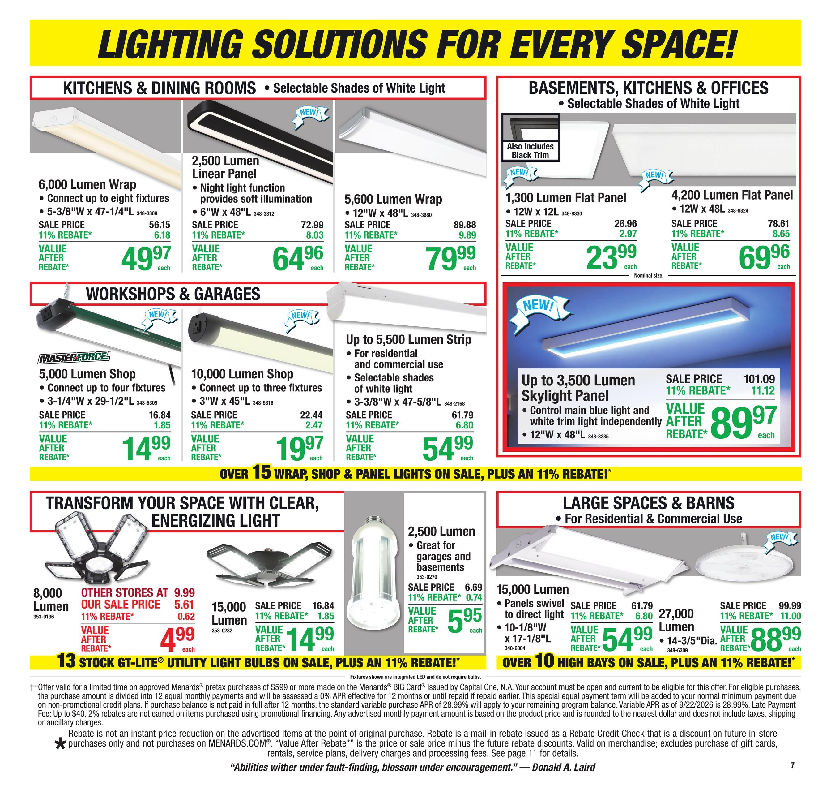 Menards (Aurora Area, IL) 11% Rebate Sale Weekly Ad October 21 - November 1, 2026