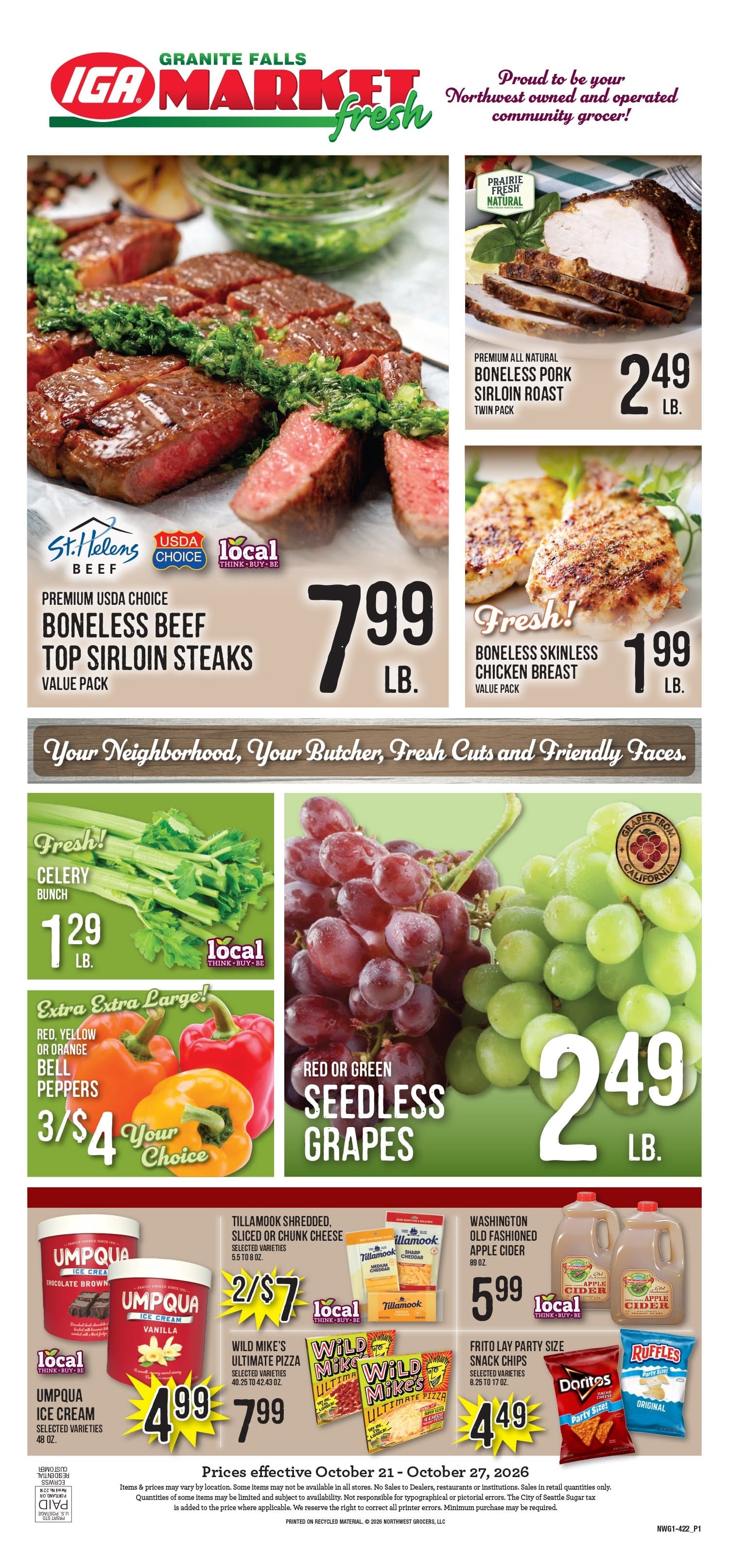 Granite Falls IGA Weekly Ad October 21 - 27, 2026