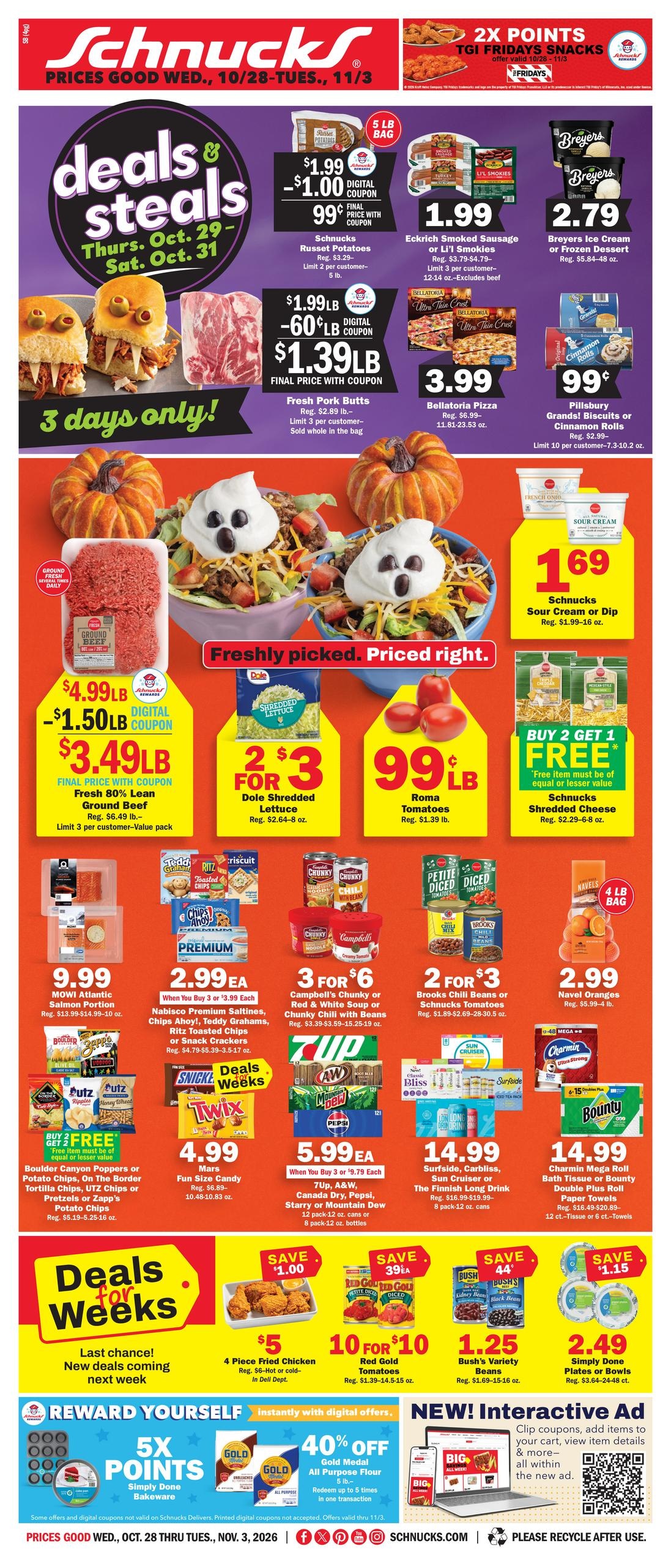 Schnucks (Fairbury Area, IL) Weekly Print Weekly Ad October 28 - November 3, 2026
