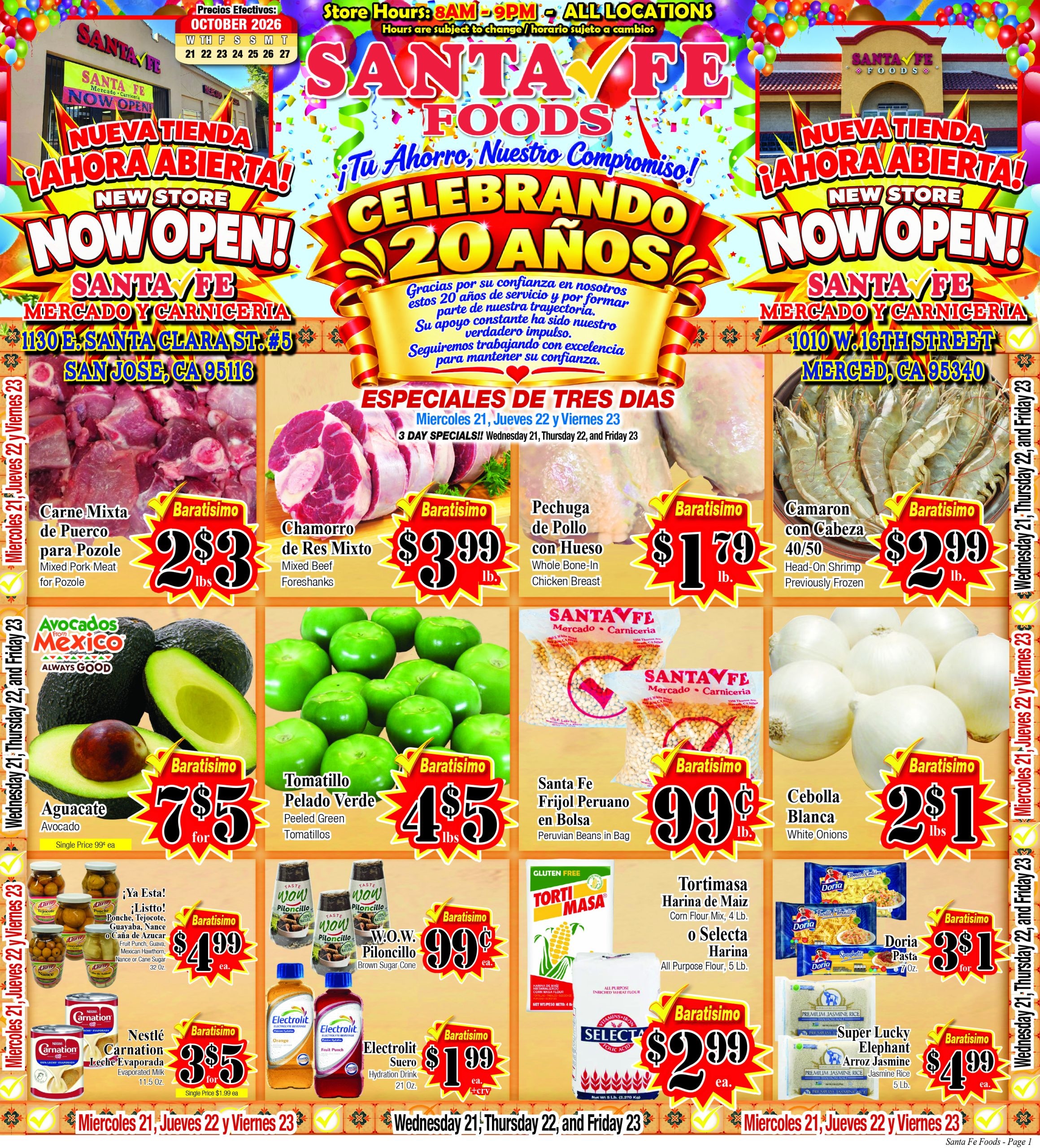 Santa Fe Foods Weekly Ad October 21 - 27, 2026