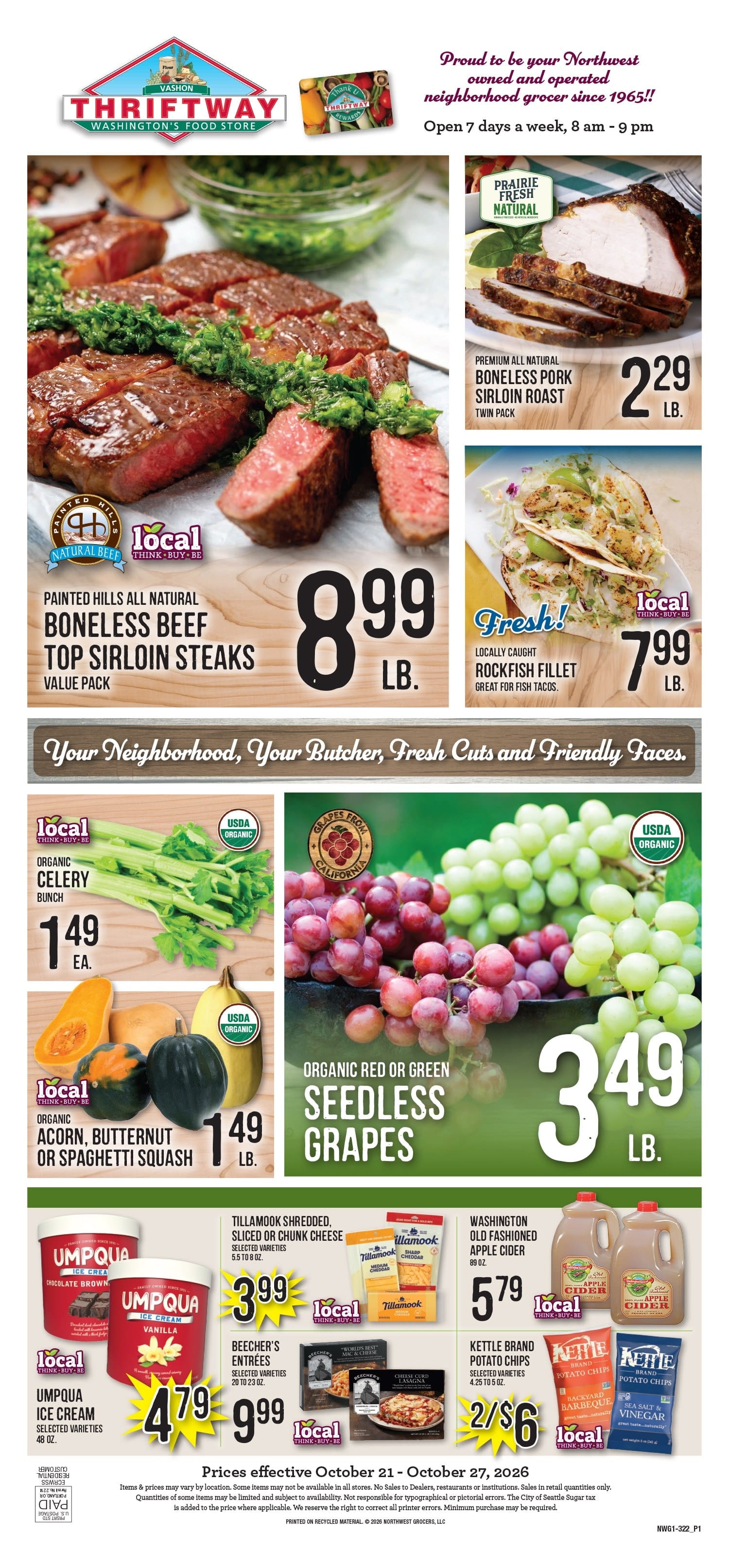 Vashon Thriftway Weekly Ad October 21 - 27, 2026