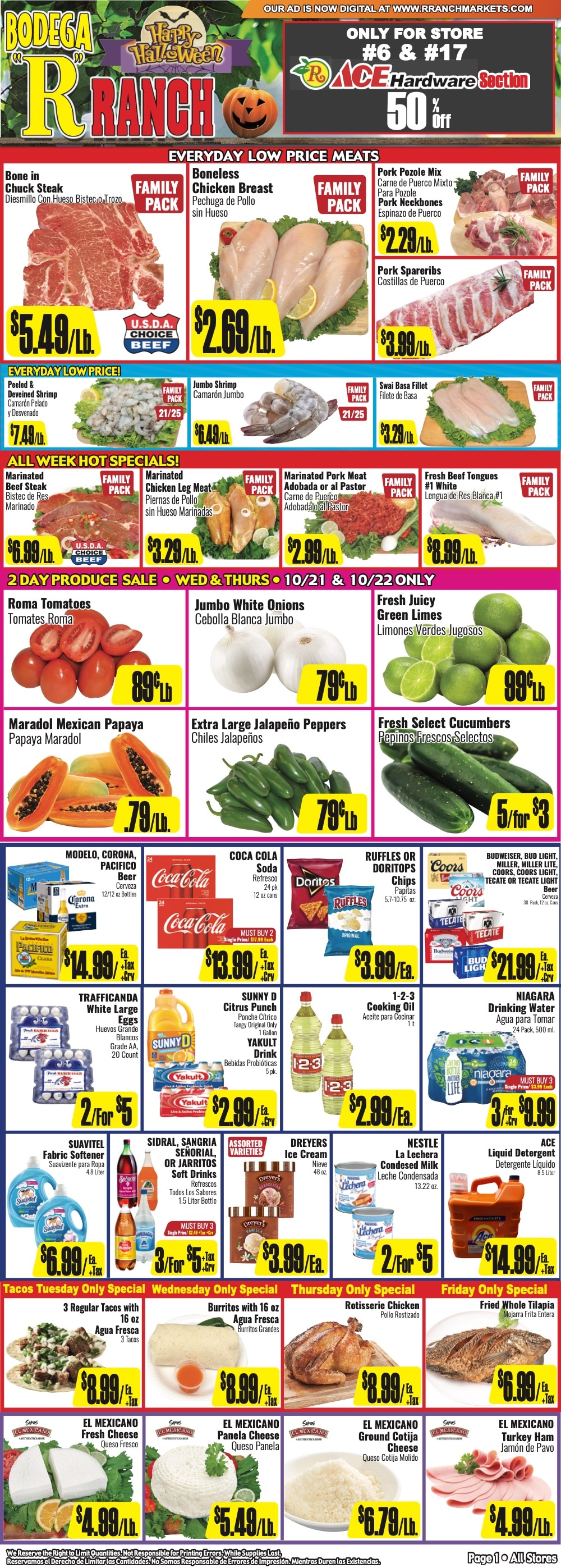 R Ranch Markets Weekly Ad October 21 - 27, 2026