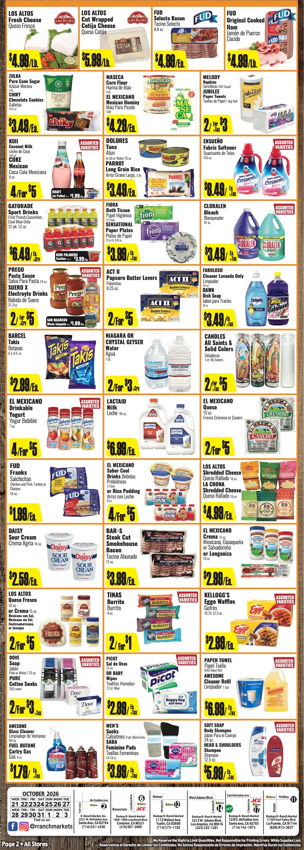 R Ranch Markets Weekly Ad October 21 - 27, 2026