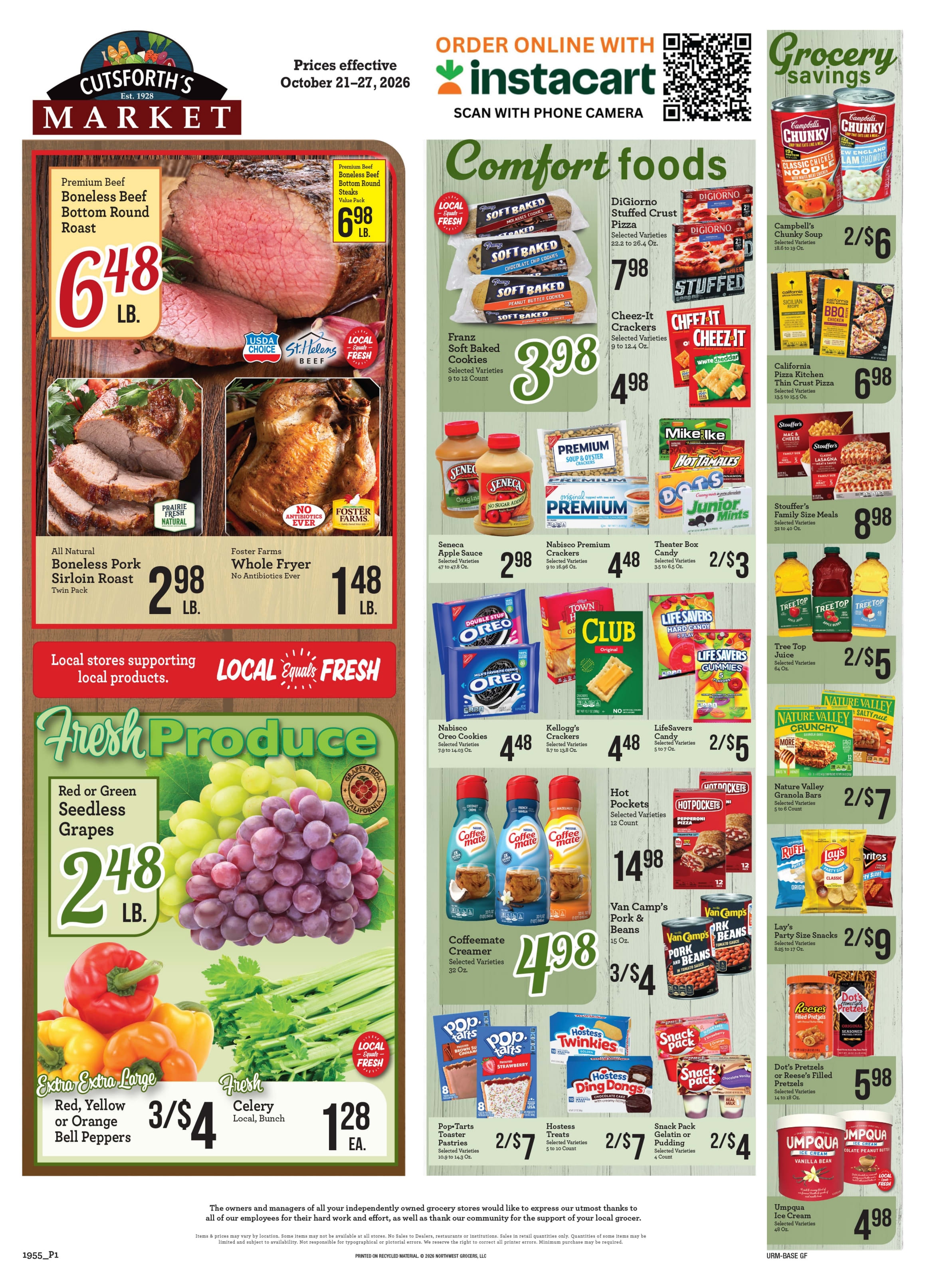 Cutsforth's Market Weekly Ad October 21 - 27, 2026