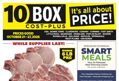 10Box Cost Plus Weekly Ad October 21 - 27, 2026