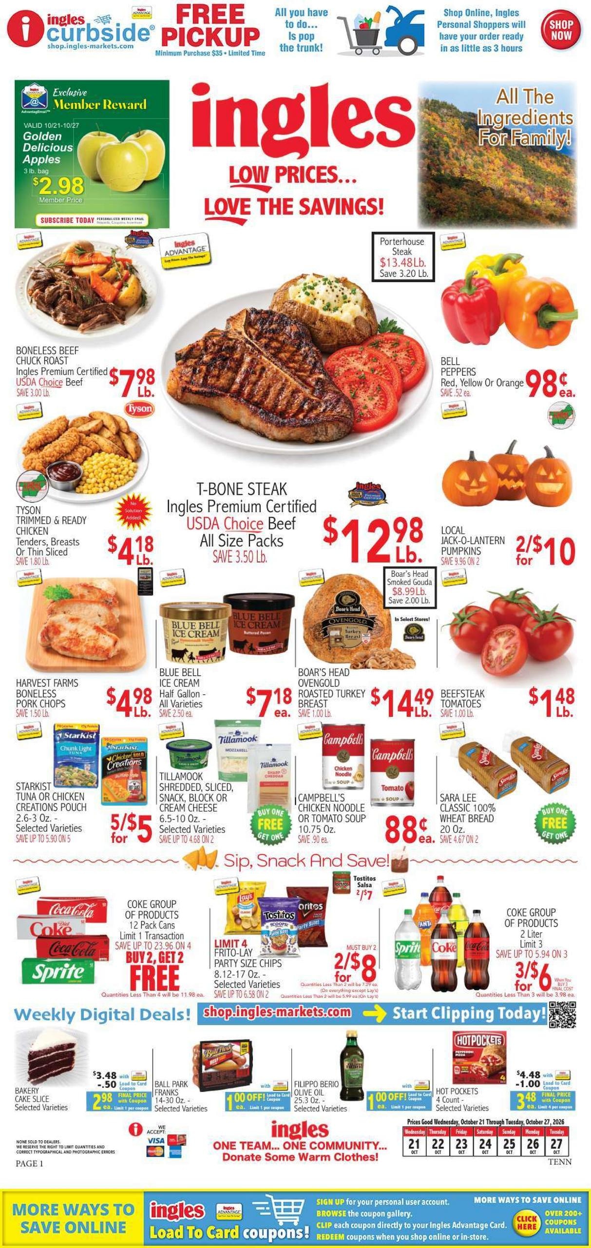 Ingles Markets (Bristol Area, VA) Weekly Ad October 21 - 27, 2026