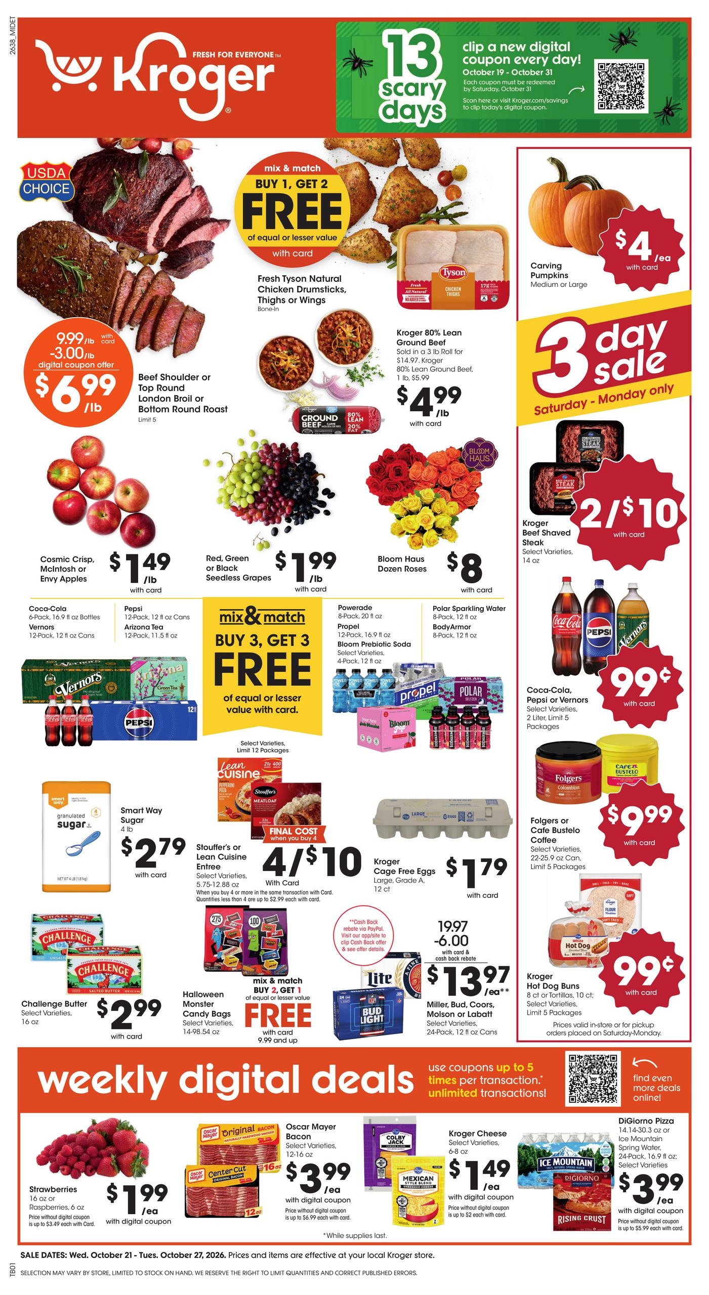 Kroger (Ann Arbor Area, MI) Weekly Ad October 21 - 27, 2026