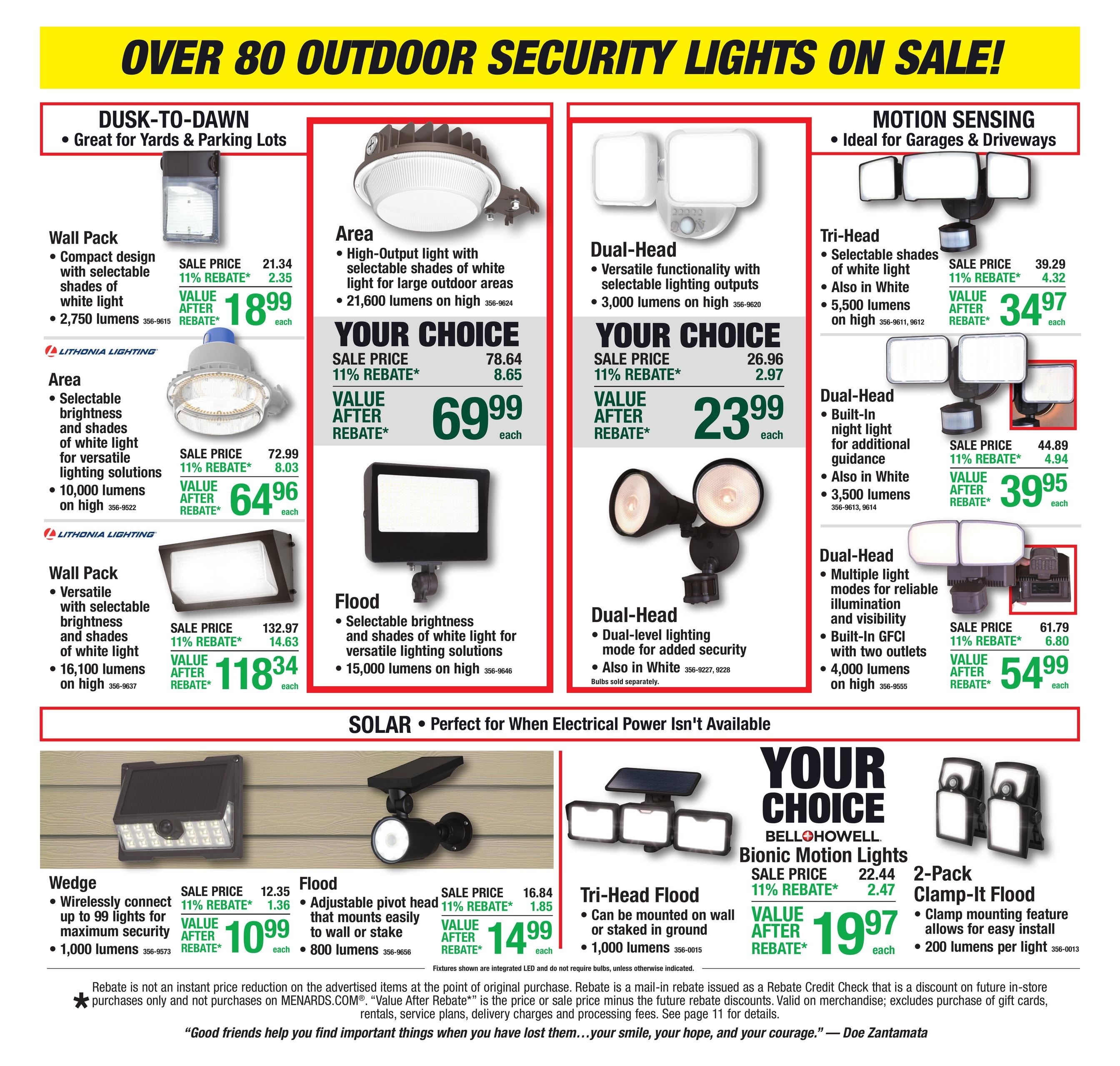 Menards (Barnesville Area, MN) 11% Rebate Sale Weekly Ad October 21 - November 1, 2026