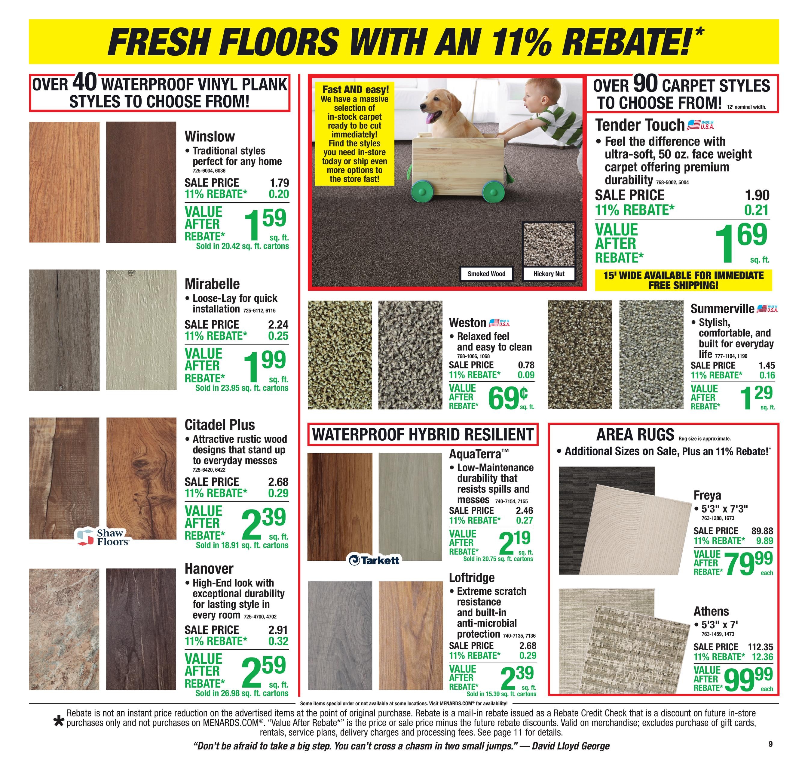 Menards (Barnesville Area, MN) 11% Rebate Sale Weekly Ad October 21 - November 1, 2026