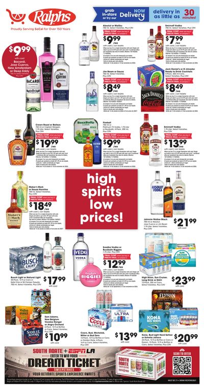 Ralphs Adult Beverage Weekly Ad October 21 - 27, 2026