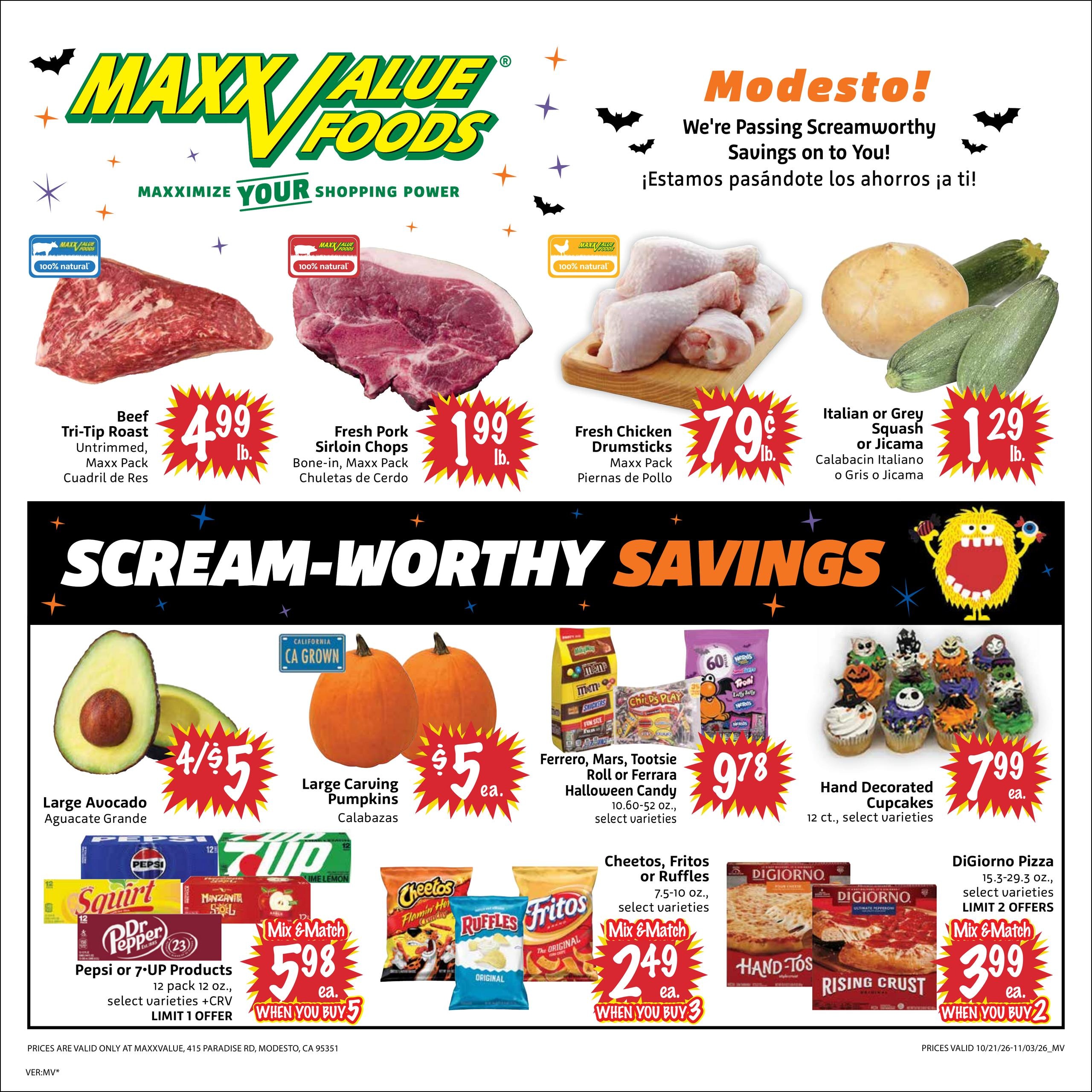 FoodMaxx (Pomona Area, CA) Weekly Ad October 21 - November 3, 2026