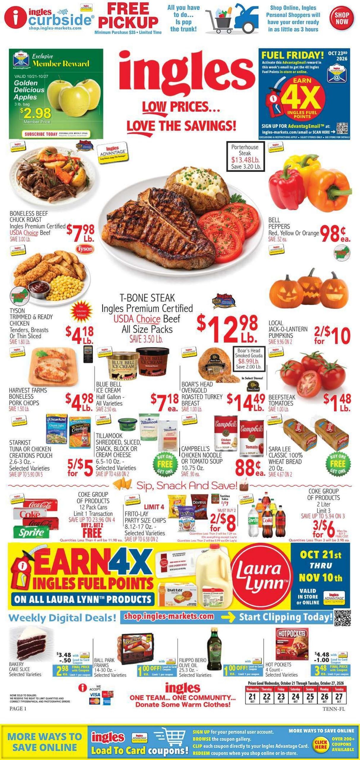 Ingles Markets (Rogersville Area, TN) Weekly Ad October 21 - 27, 2026