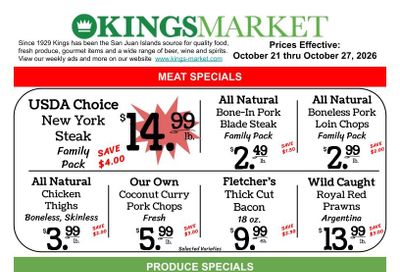 Kings Market Friday Harbor Weekly Ad October 21 - 27, 2026