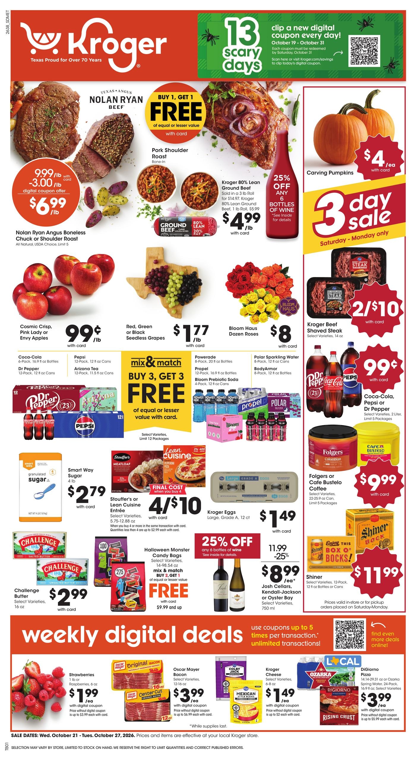 Kroger (Arlington Area, TX) Weekly Ad October 21 - 27, 2026