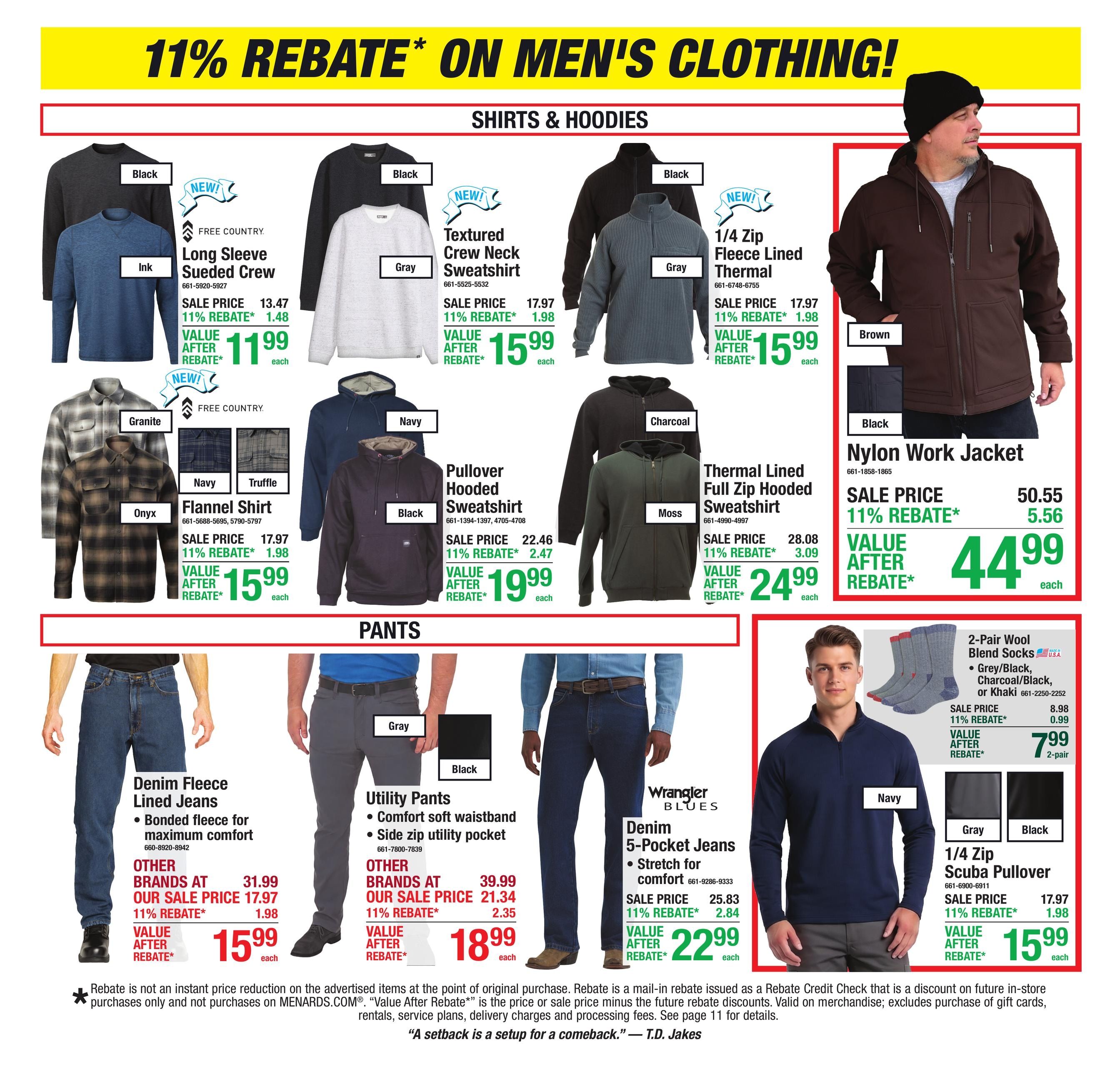 Menards (Bellevue Area, IA) 11% Rebate Sale Weekly Ad October 21 - November 1, 2026