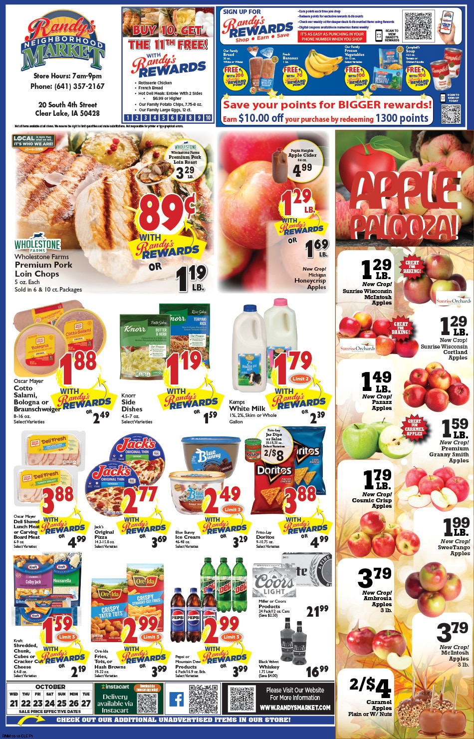 Randy's Neighborhood Market (Clear Lake, IA) Weekly Ad October 21 - 27, 2026